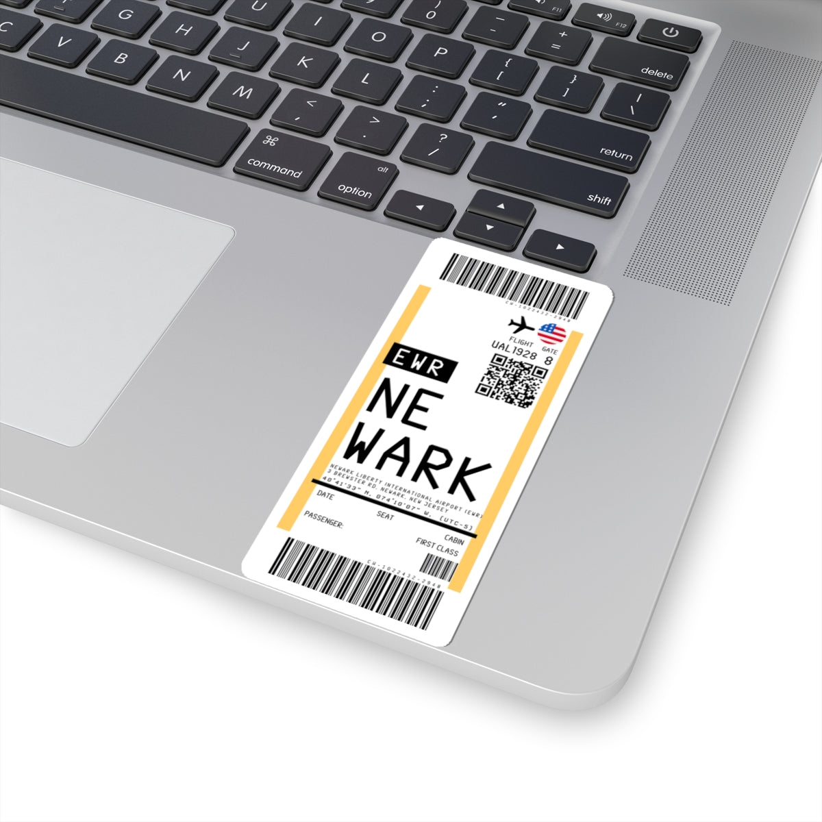 Newark Liberty International Airport (EWR) Boarding Pass Sticker — Travel Luggage Decal