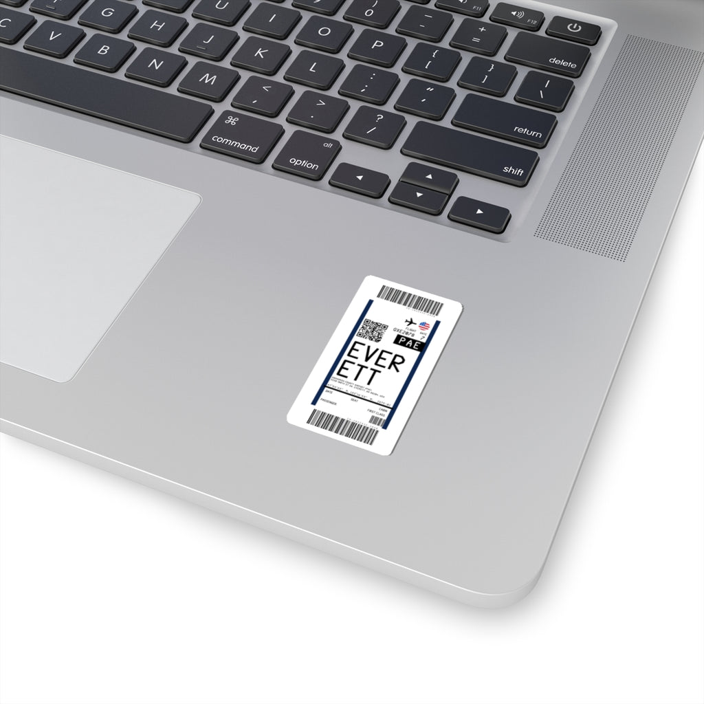 Paine Field International Airport (PAE) Boarding Pass Sticker — Travel Luggage Decal