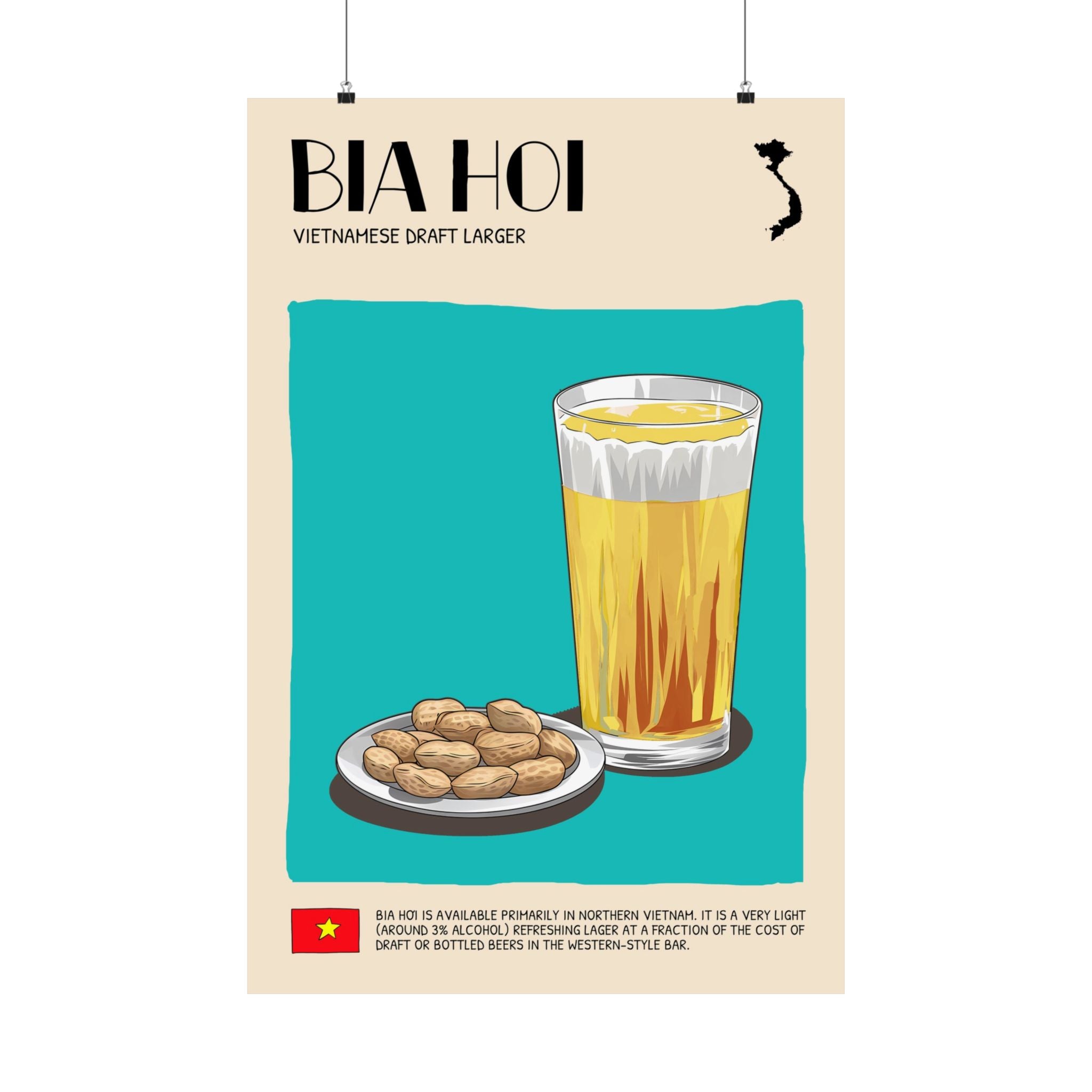 Bia Hoi Matte Poster — Vietnamese Food Kitchen Art