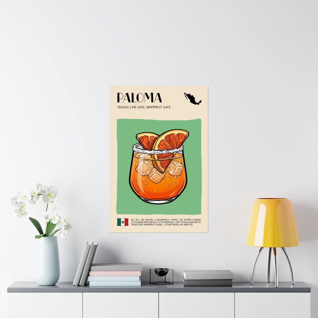 Paloma Poster — Mexican Cocktail Art Print