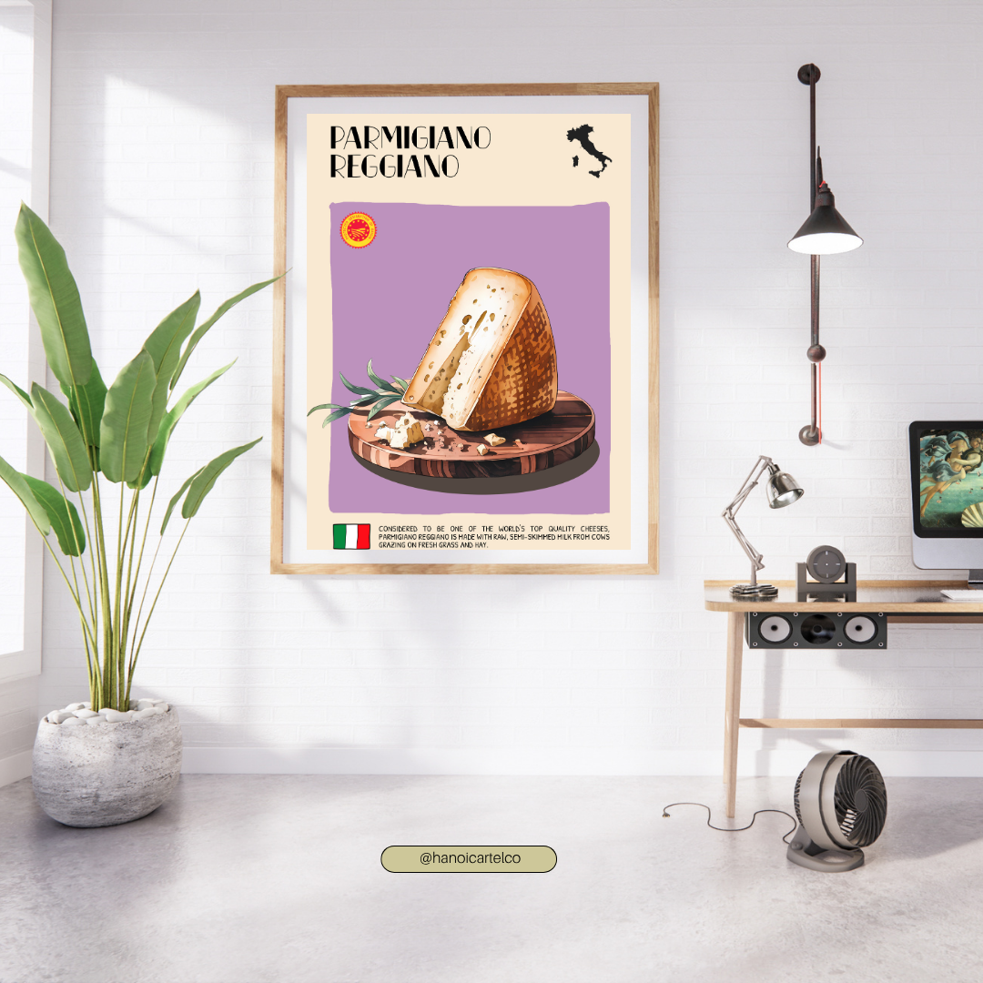 DIGITAL POSTER - ITALIAN FOOD ART - Parmigiano Reggiano