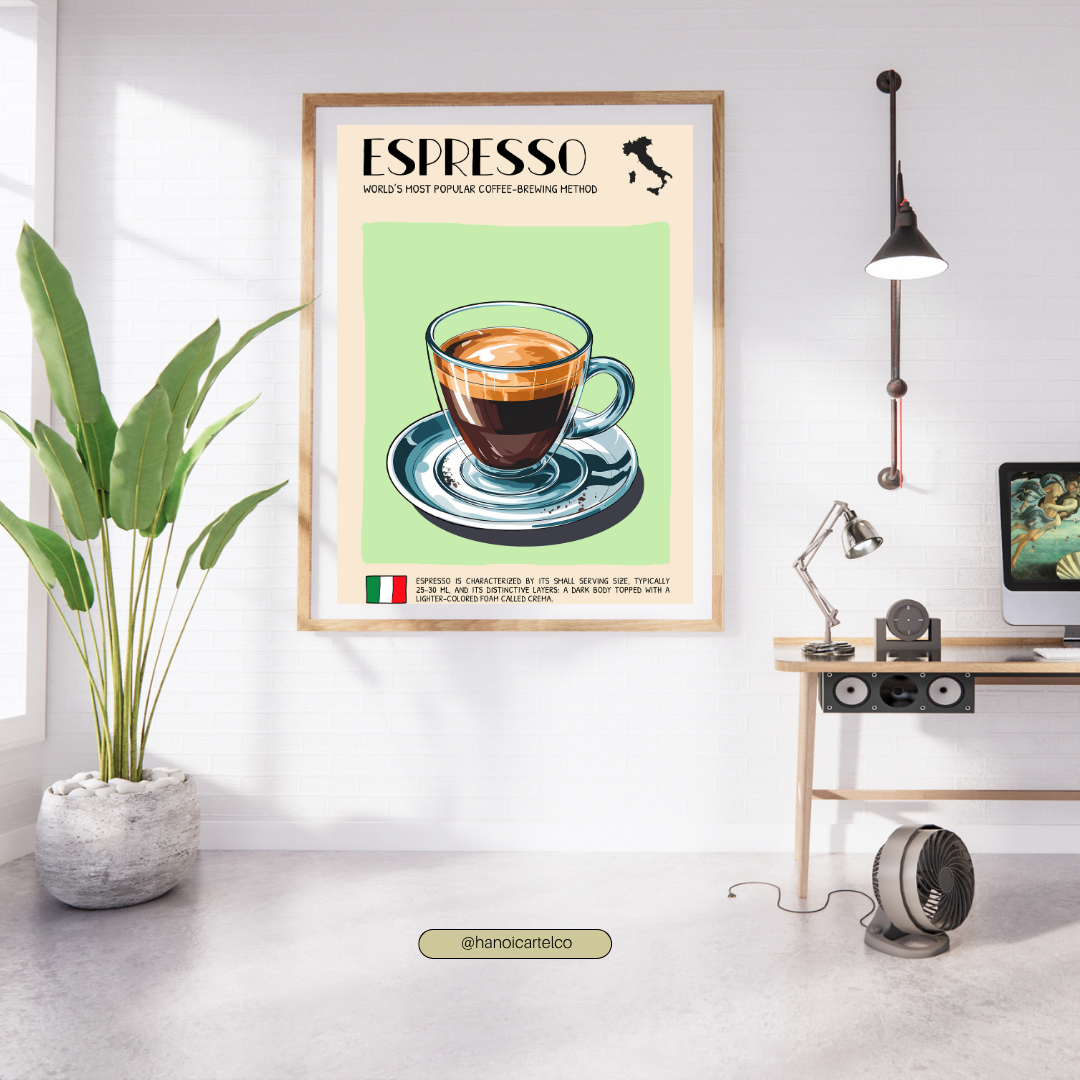 DIGITAL POSTER - ITALIAN FOOD ART - Espresso
