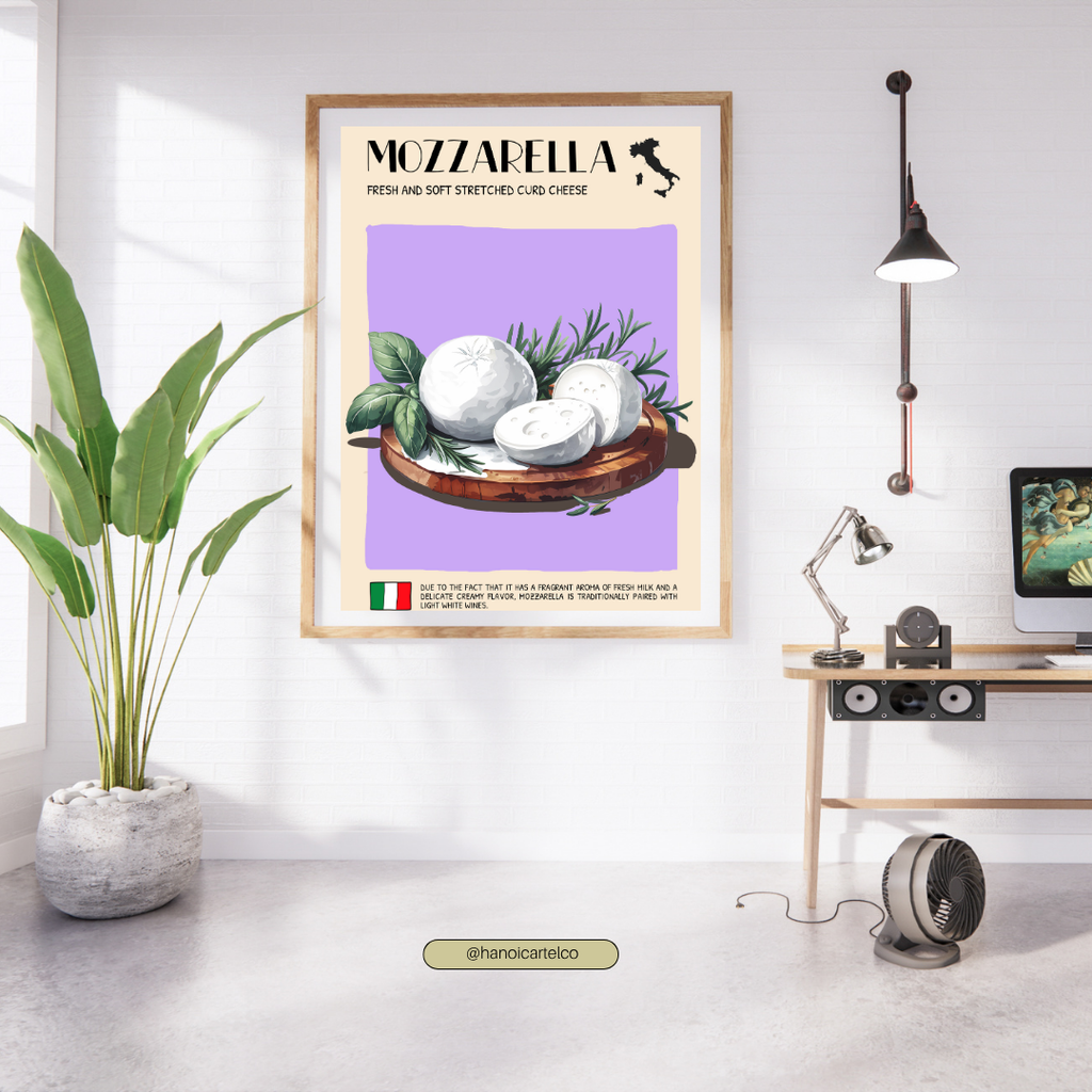 DIGITAL POSTER - ITALIAN FOOD ART - Mozzarella