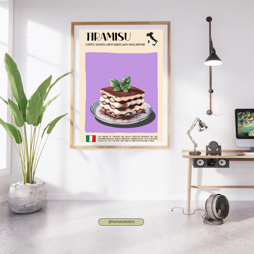DIGITAL POSTER - ITALIAN FOOD ART - TIRAMISU