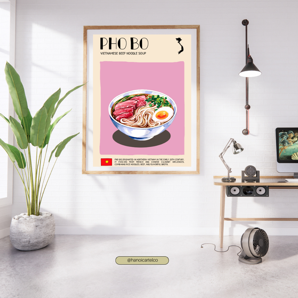 DIGITAL POSTER - VIETNAMESE FOOD ART - PHO BO
