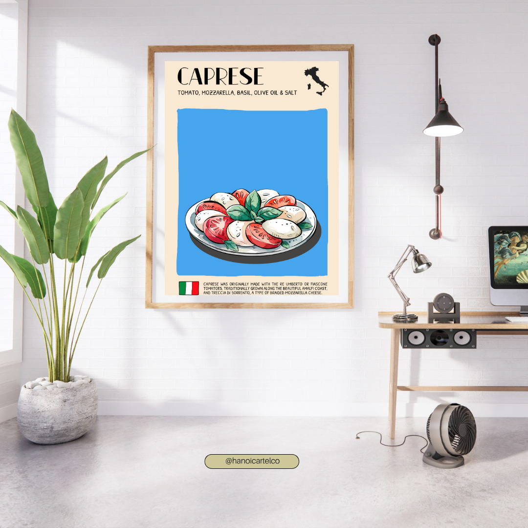 DIGITAL POSTER - ITALIAN FOOD ART - Caprese