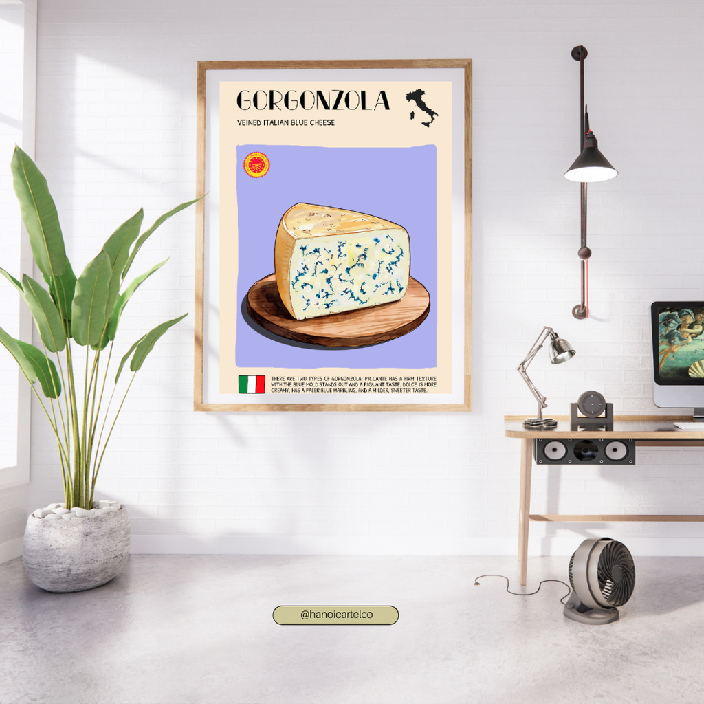 DIGITAL POSTER - ITALIAN FOOD ART - Gorgonzola