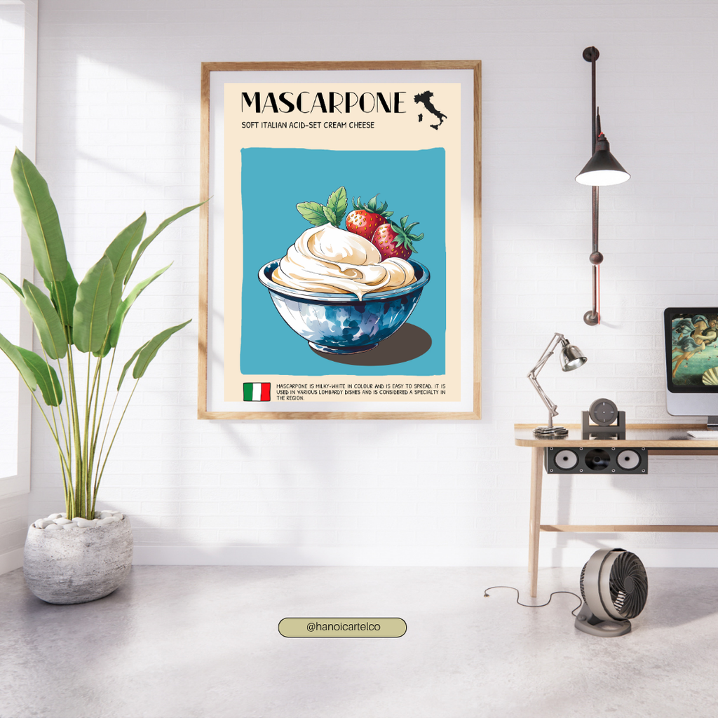 DIGITAL POSTER - ITALIAN FOOD ART - Mascarpone