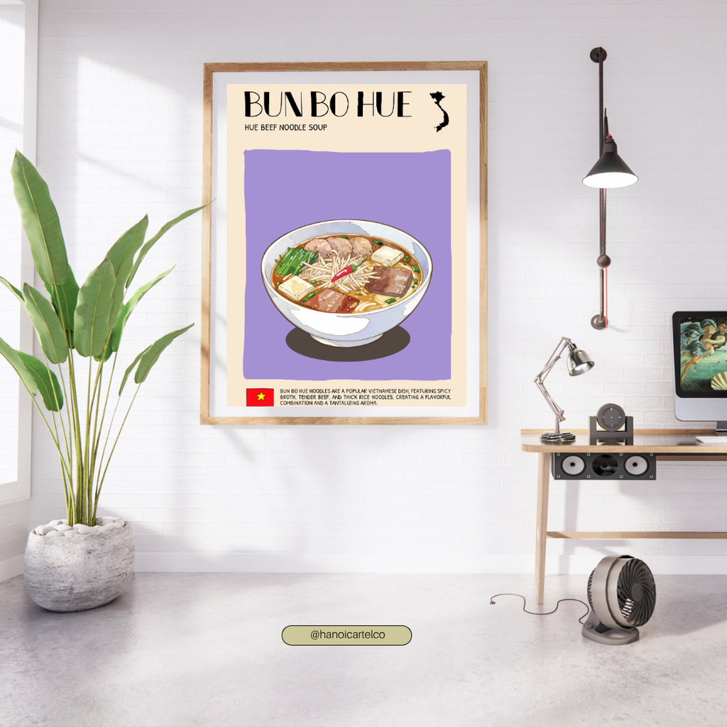 DIGITAL POSTER - VIETNAMESE FOOD ART - Bun Bo Hue