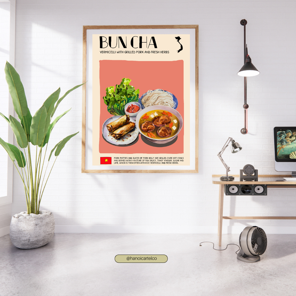 DIGITAL POSTER - VIETNAMESE FOOD ART - BUN CHA