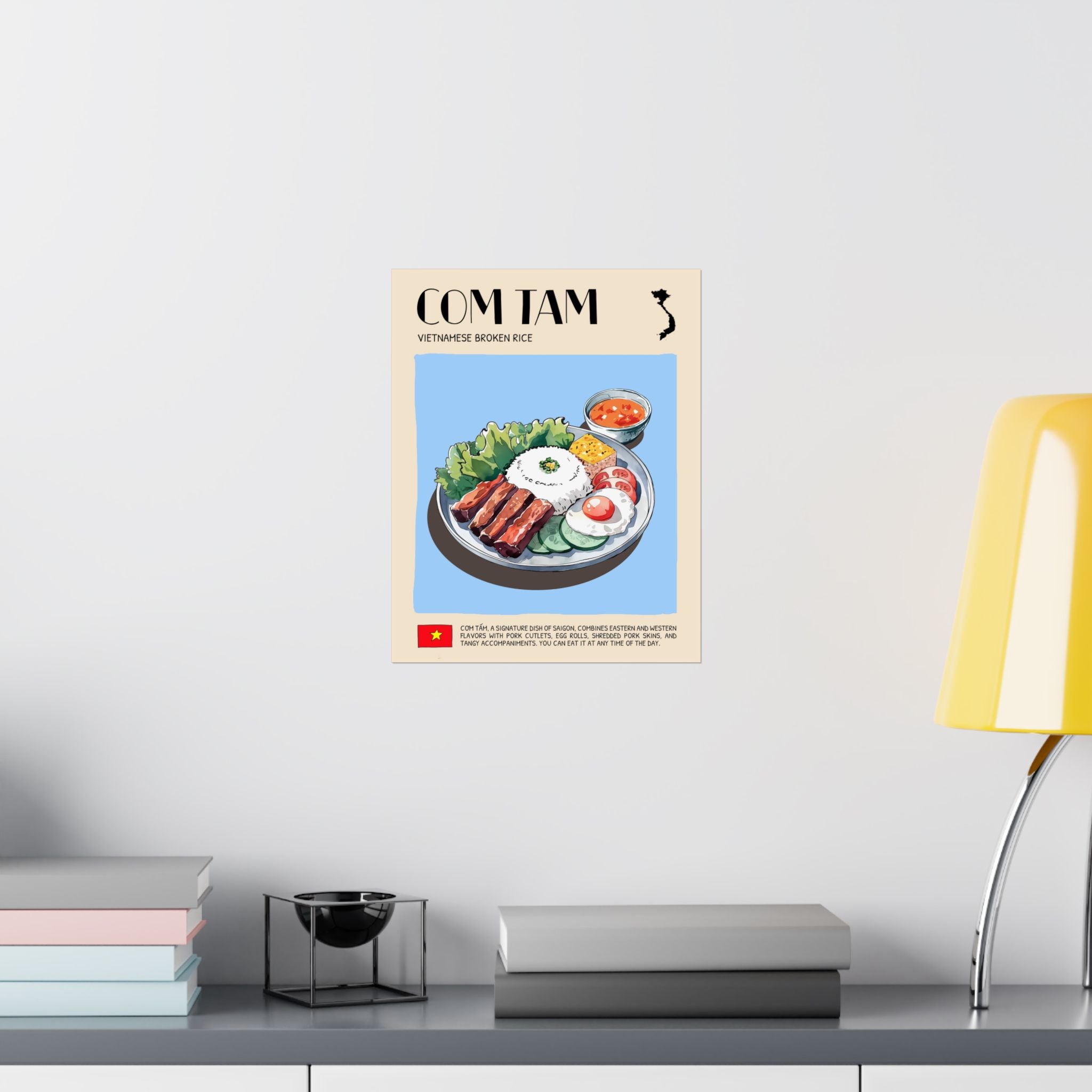 Com Tam Matte Poster — Vietnamese Food Kitchen Art