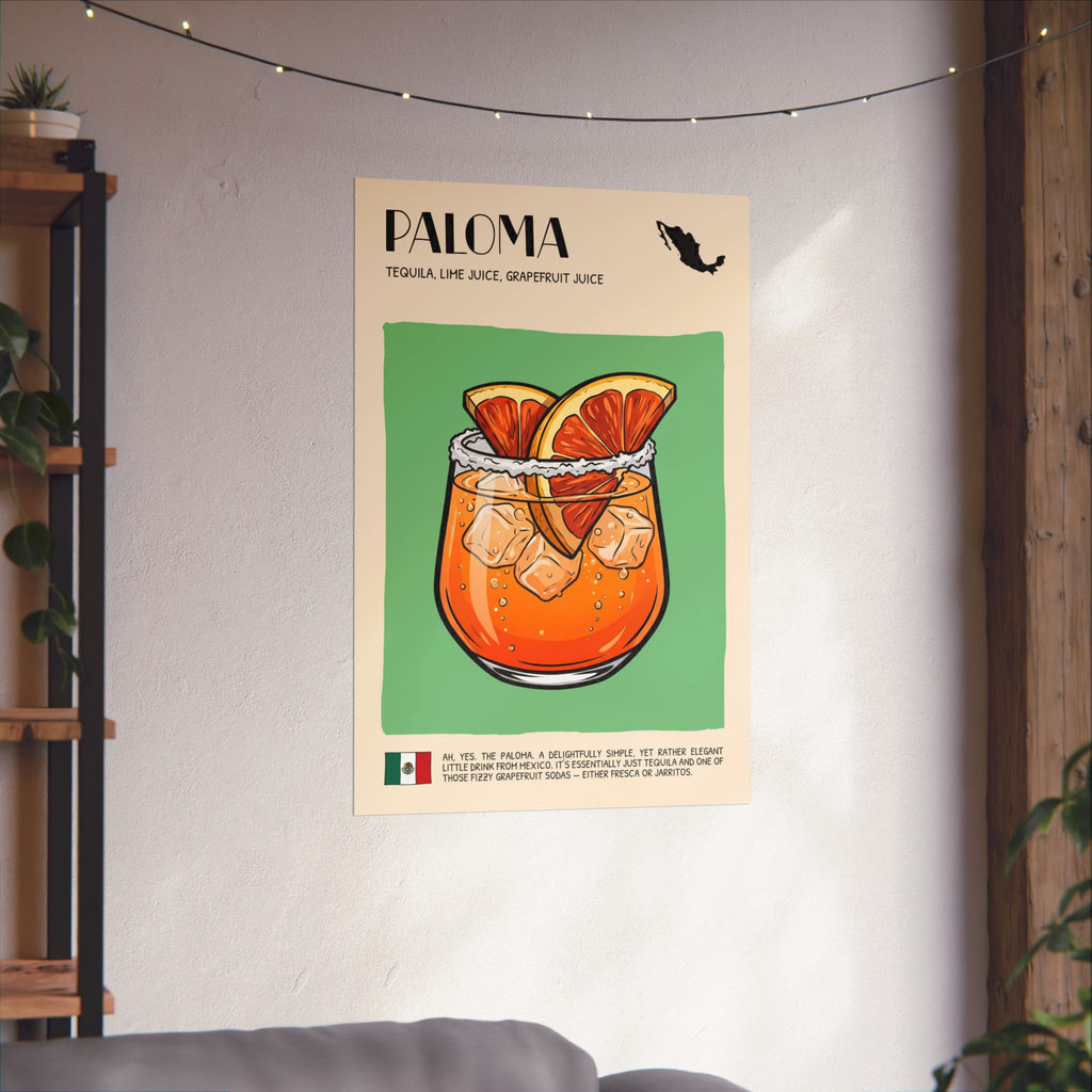 Paloma Poster — Mexican Cocktail Art Print