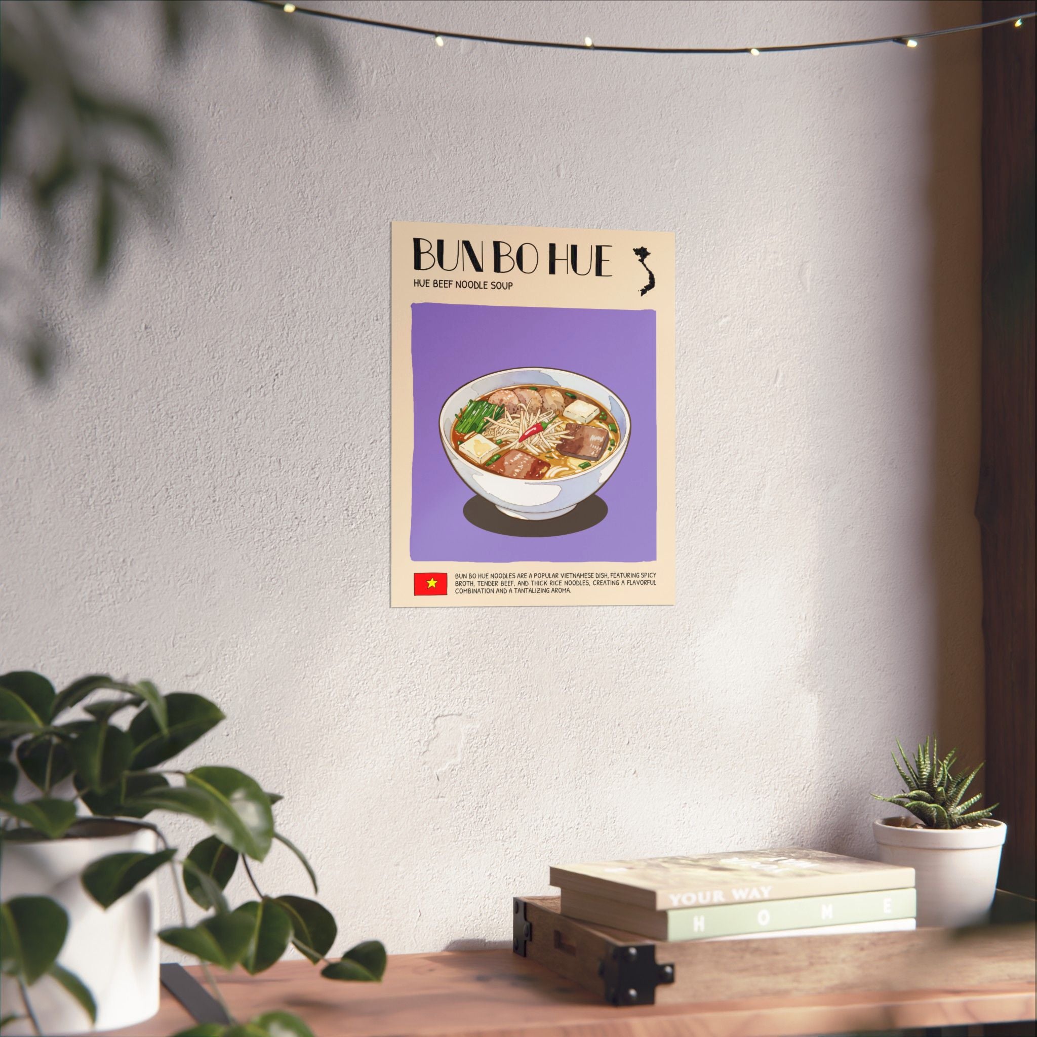 Bun Bo Hue Matte Poster — Vietnamese Food Kitchen Art