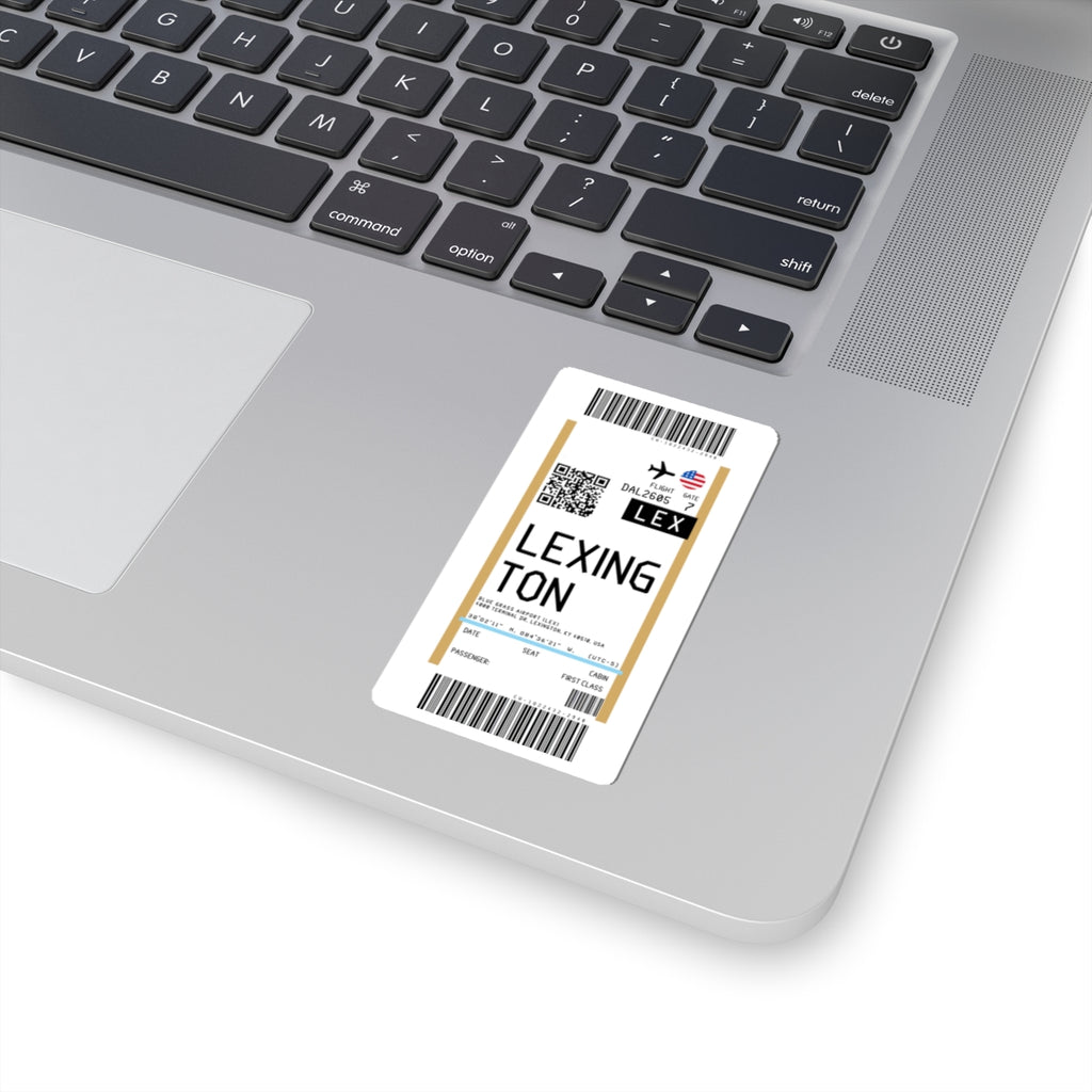 Blue Grass Airport (LEX) Boarding Pass Sticker — Travel Luggage Decal