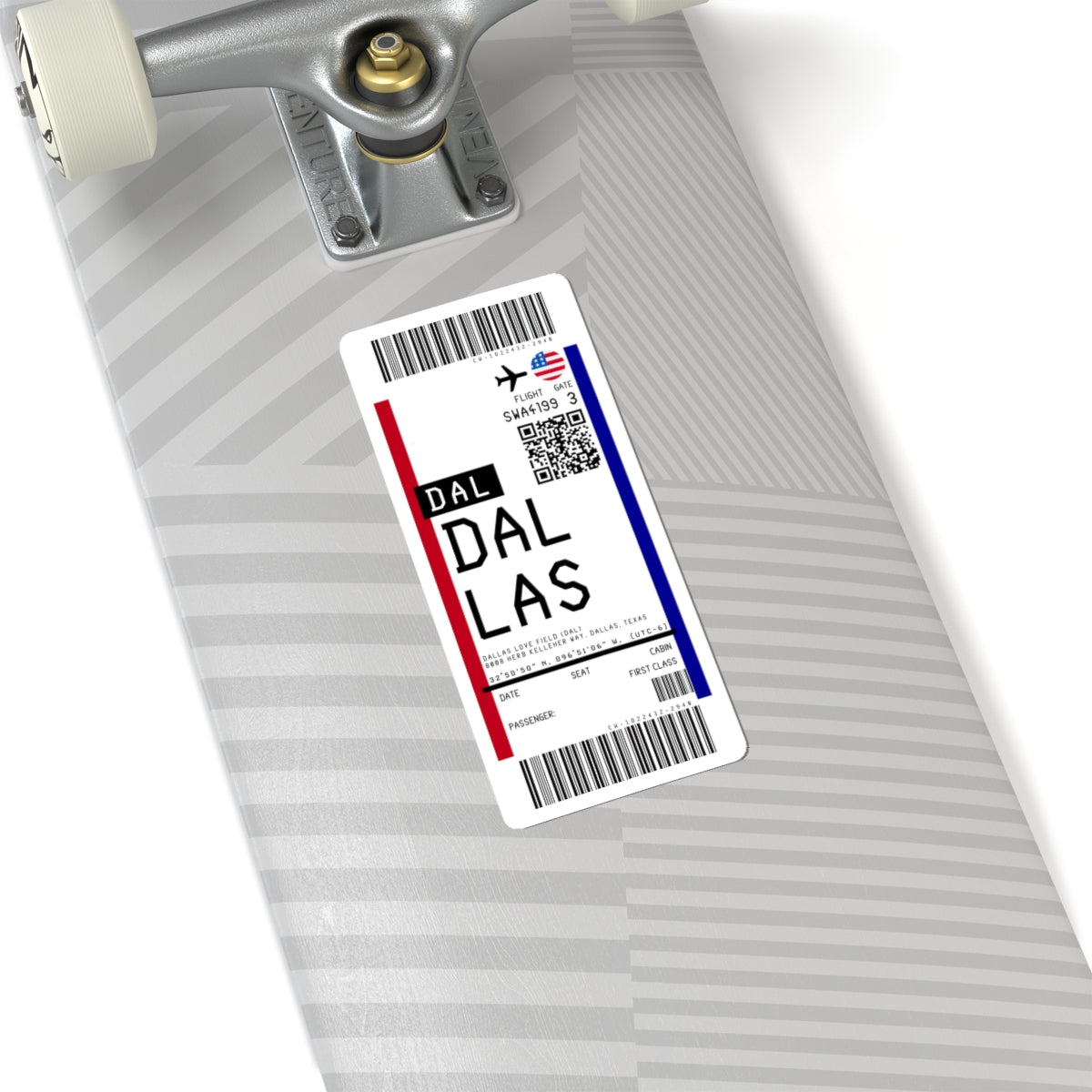 Dallas Love Field Airport (DAL) Boarding Pass Sticker — Travel Luggage Decal