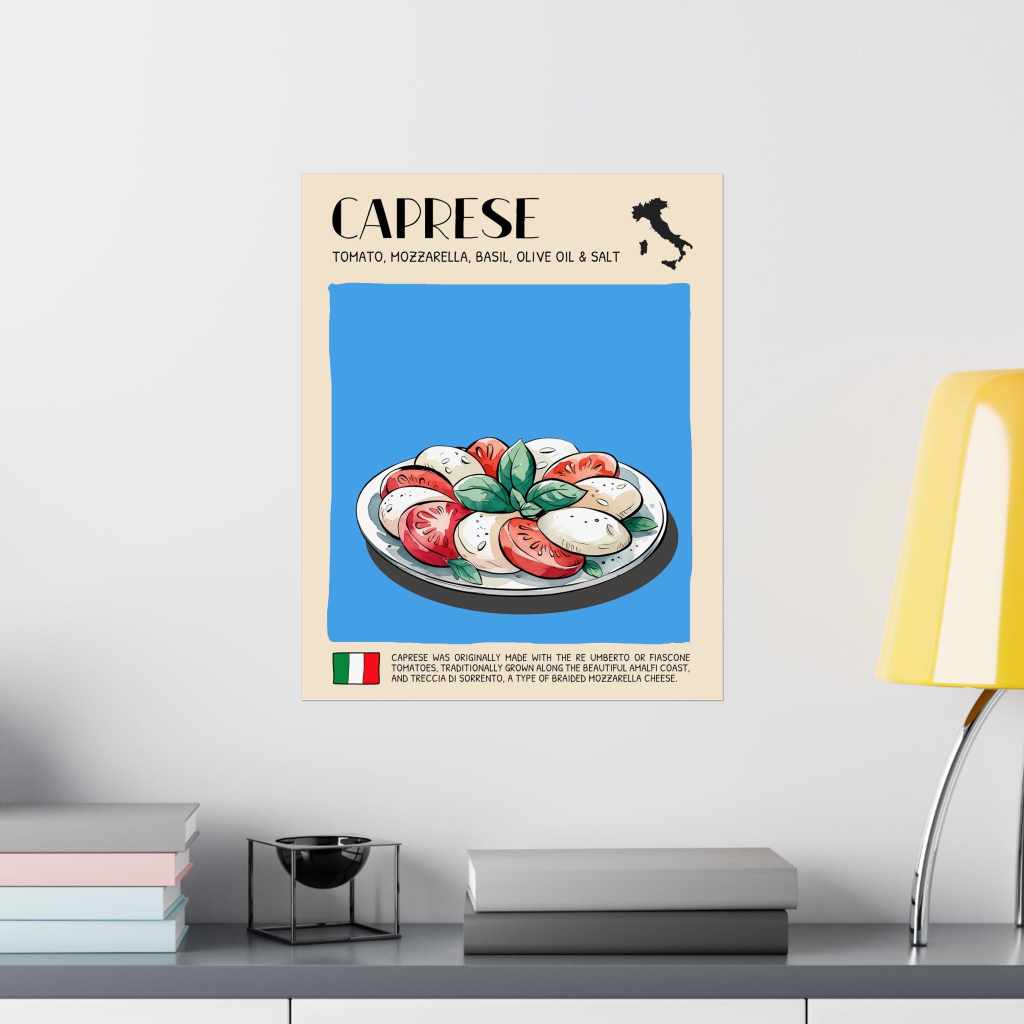 Caprese Poster —  Kitchen Art Vertical Matte Print
