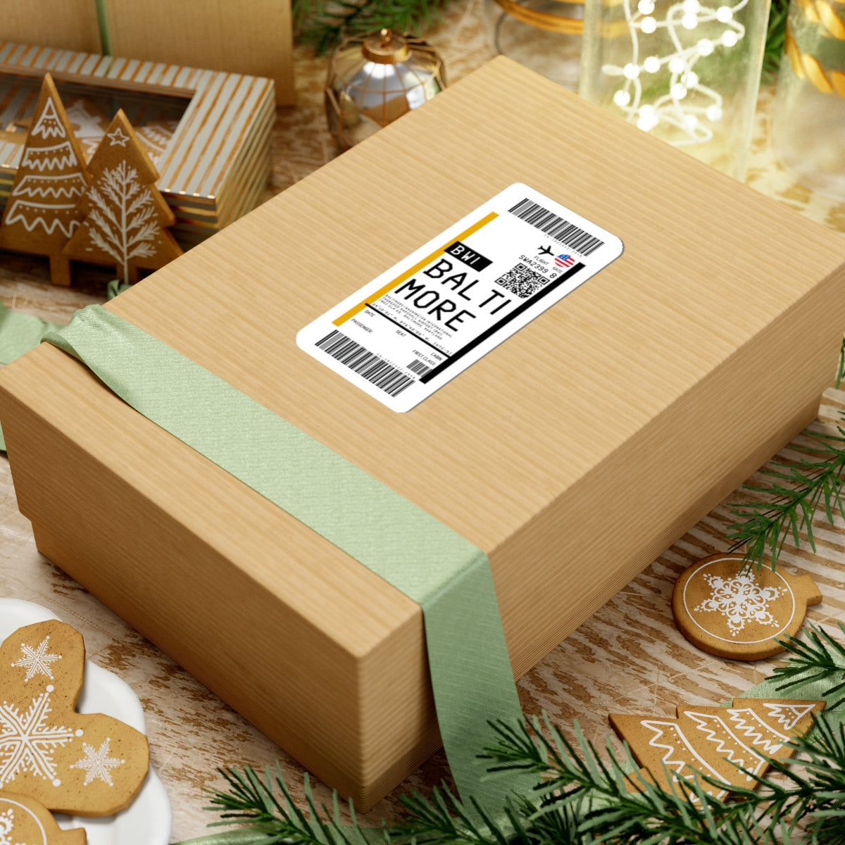 Baltimore/Washington International Thurgood Marshall Airport (BWI) Boarding Pass Sticker — Travel Luggage Decal