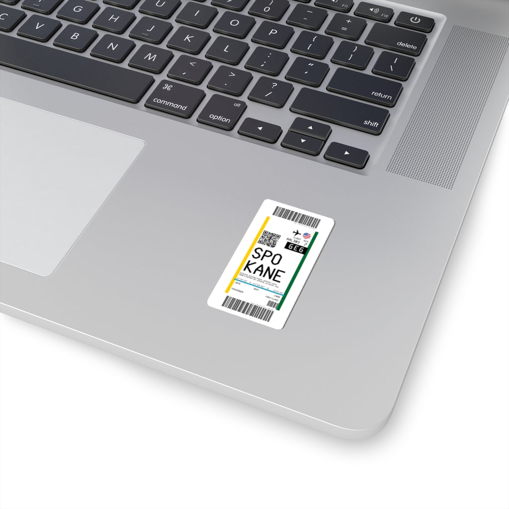 Spokane International Airport (GEG) Boarding Pass Sticker — Travel Luggage Decal