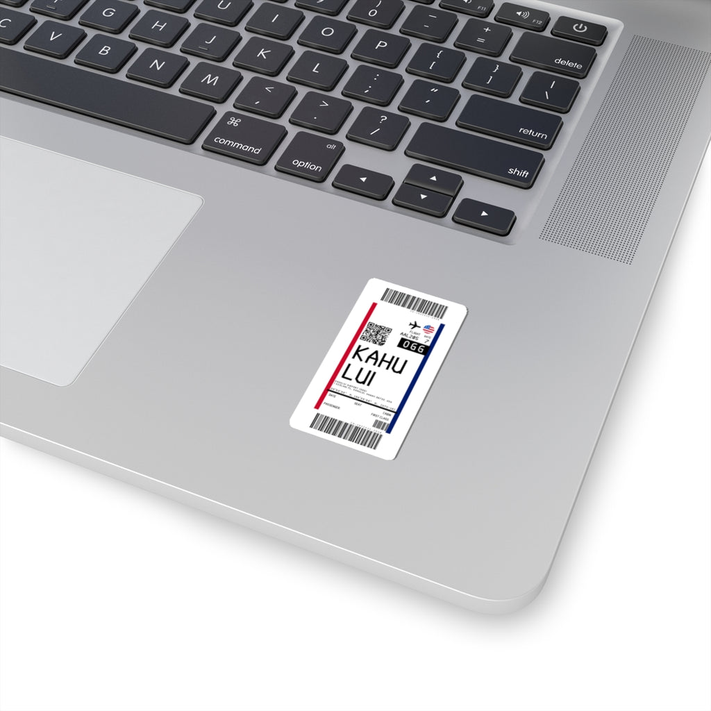 Kahului Airport (OGG) Boarding Pass Sticker — Travel Luggage Decal
