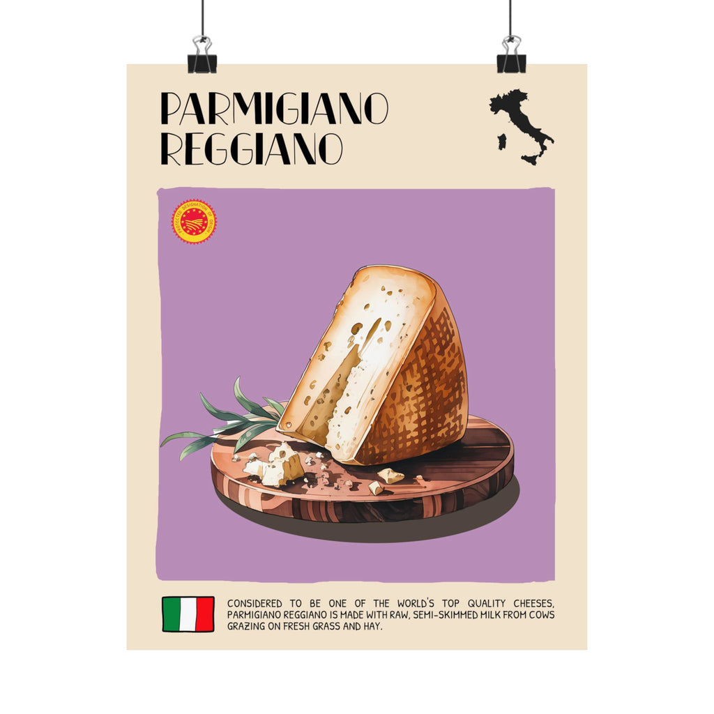Parmigiano Reggiano Cheese Poster — Kitchen Art Vertical Matte Print