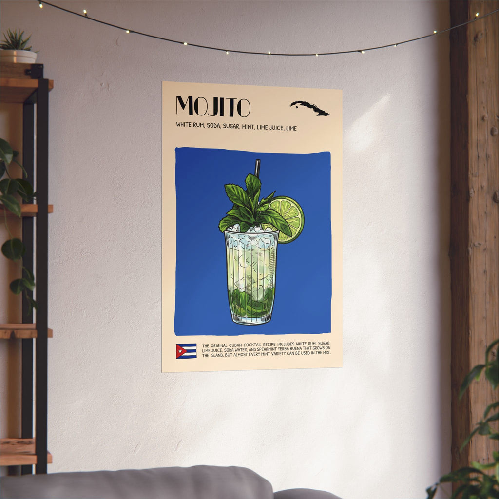 Mojito Poster — Cuban Cocktail Art Print