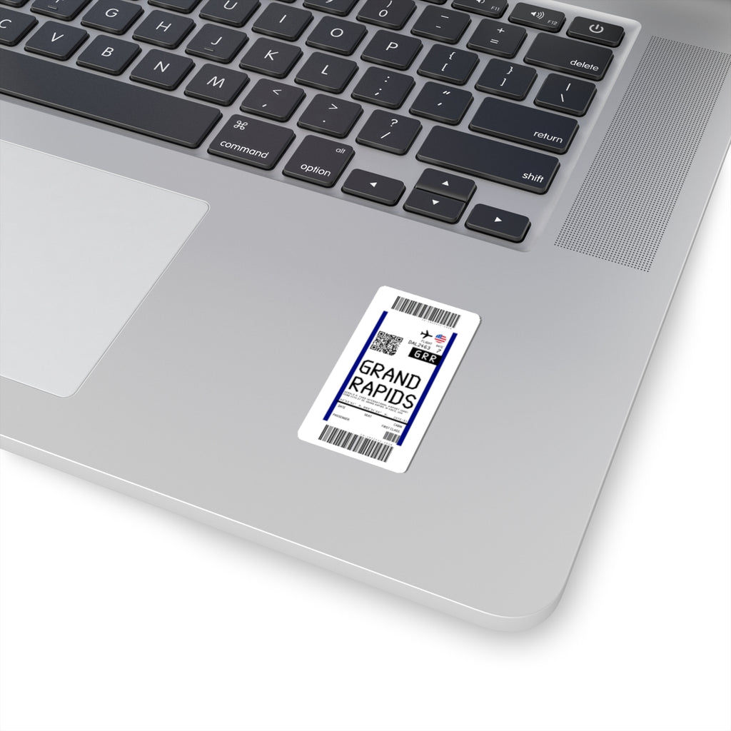 Grand Rapids Gerald R. Ford International Airport (GRR) Boarding Pass Sticker — Travel Luggage Decal