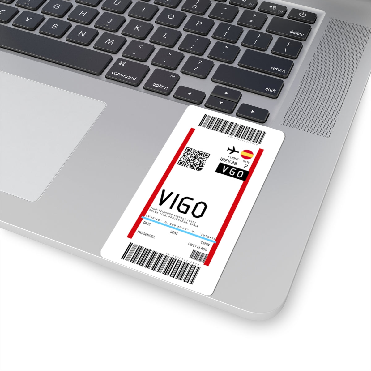 Vigo–Peinador Airport (VGO) Boarding Pass Sticker — Travel Luggage Decal