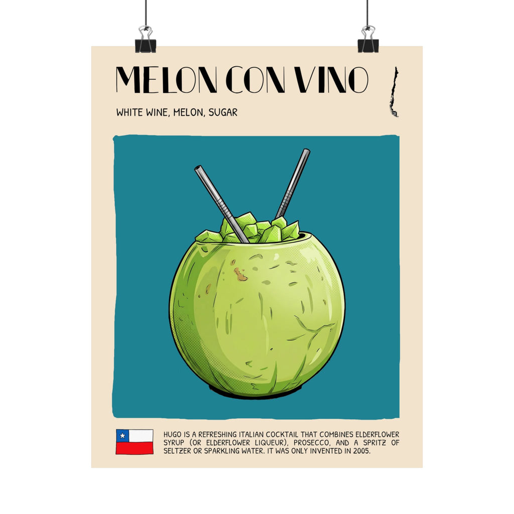 Melon con Vino Poster — Chilean Cocktail Art Print