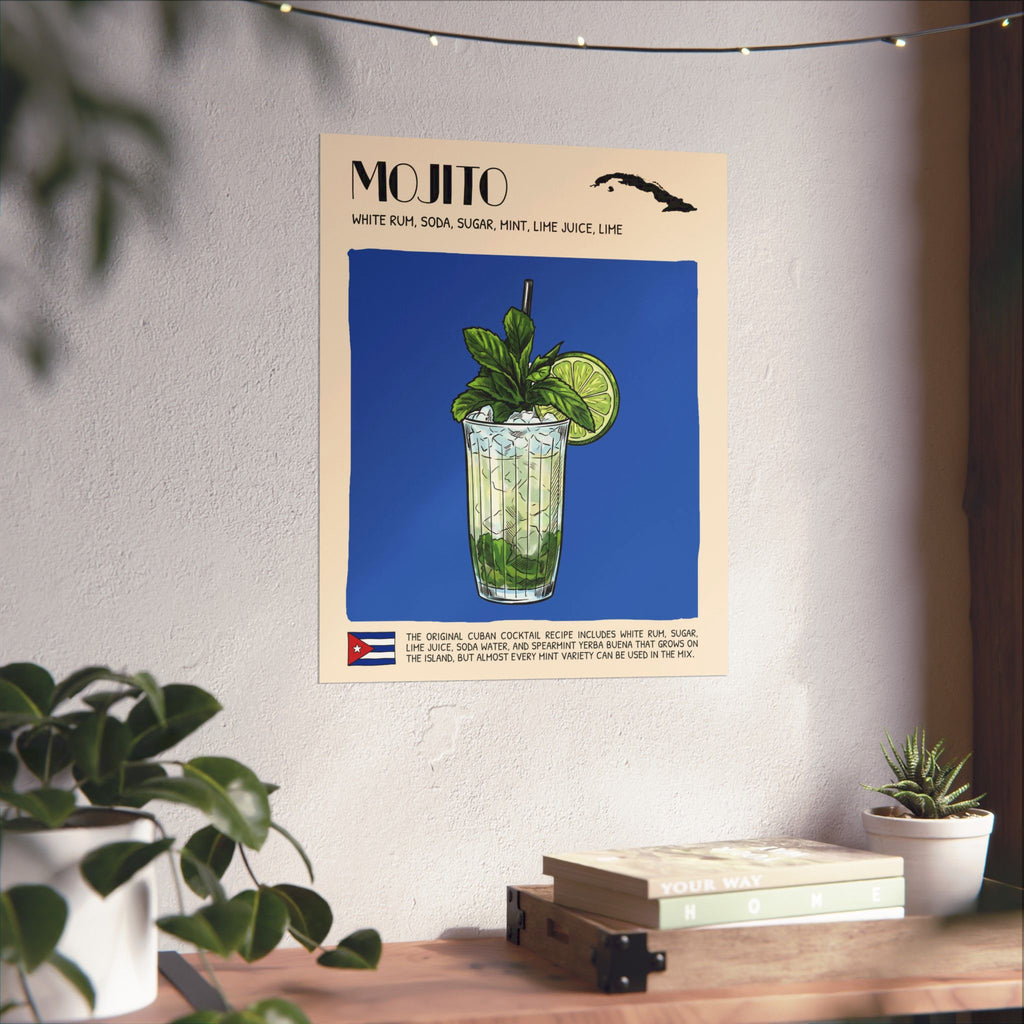 Mojito Poster — Cuban Cocktail Art Print