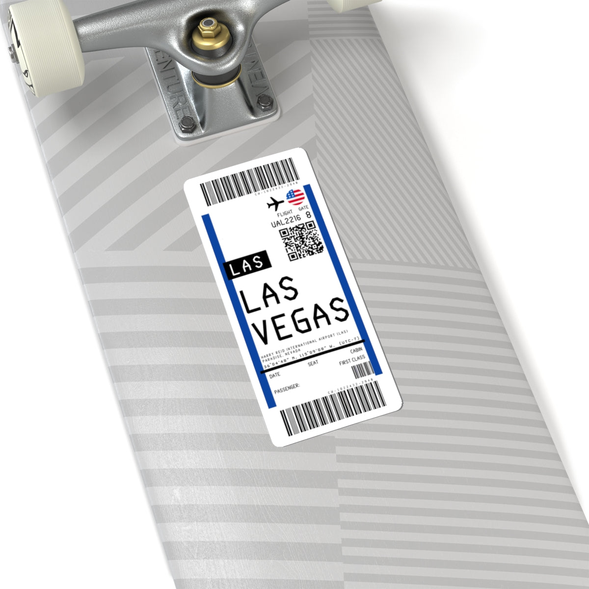 Harry Reid International Airport (LAS) Boarding Pass Sticker — Travel Luggage Decal