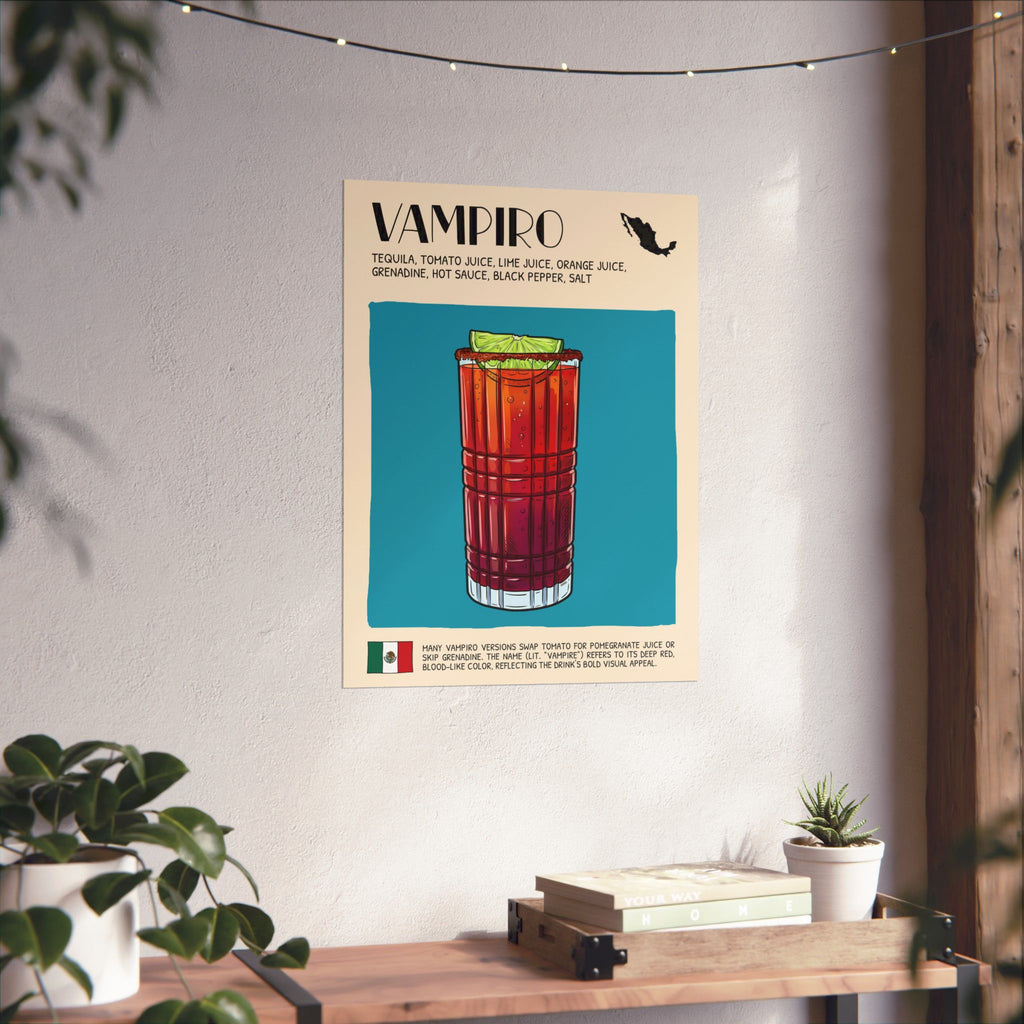 Vampiro Poster — Mexican Cocktail Art Print