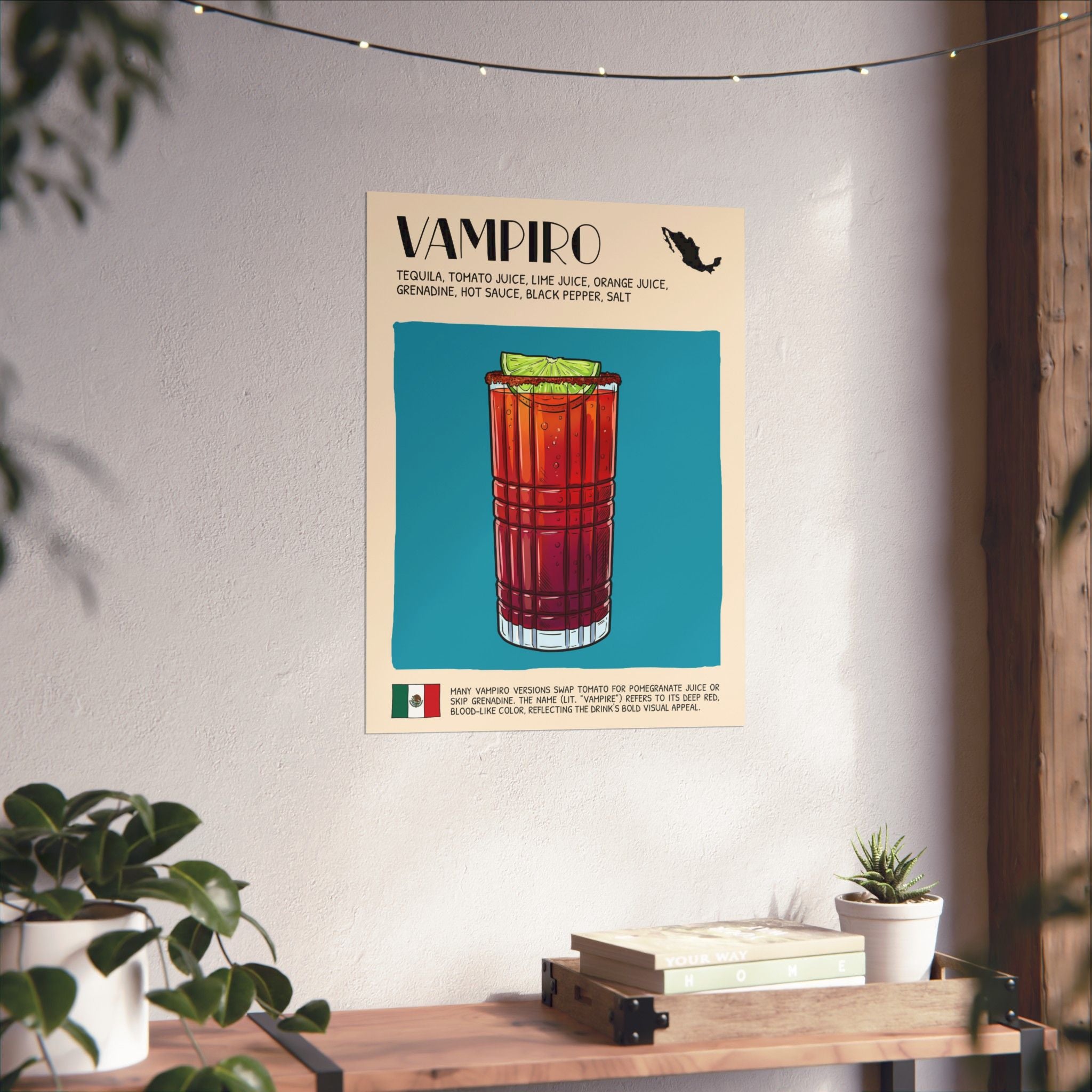 Vampiro Poster — Mexican Cocktail Art Print