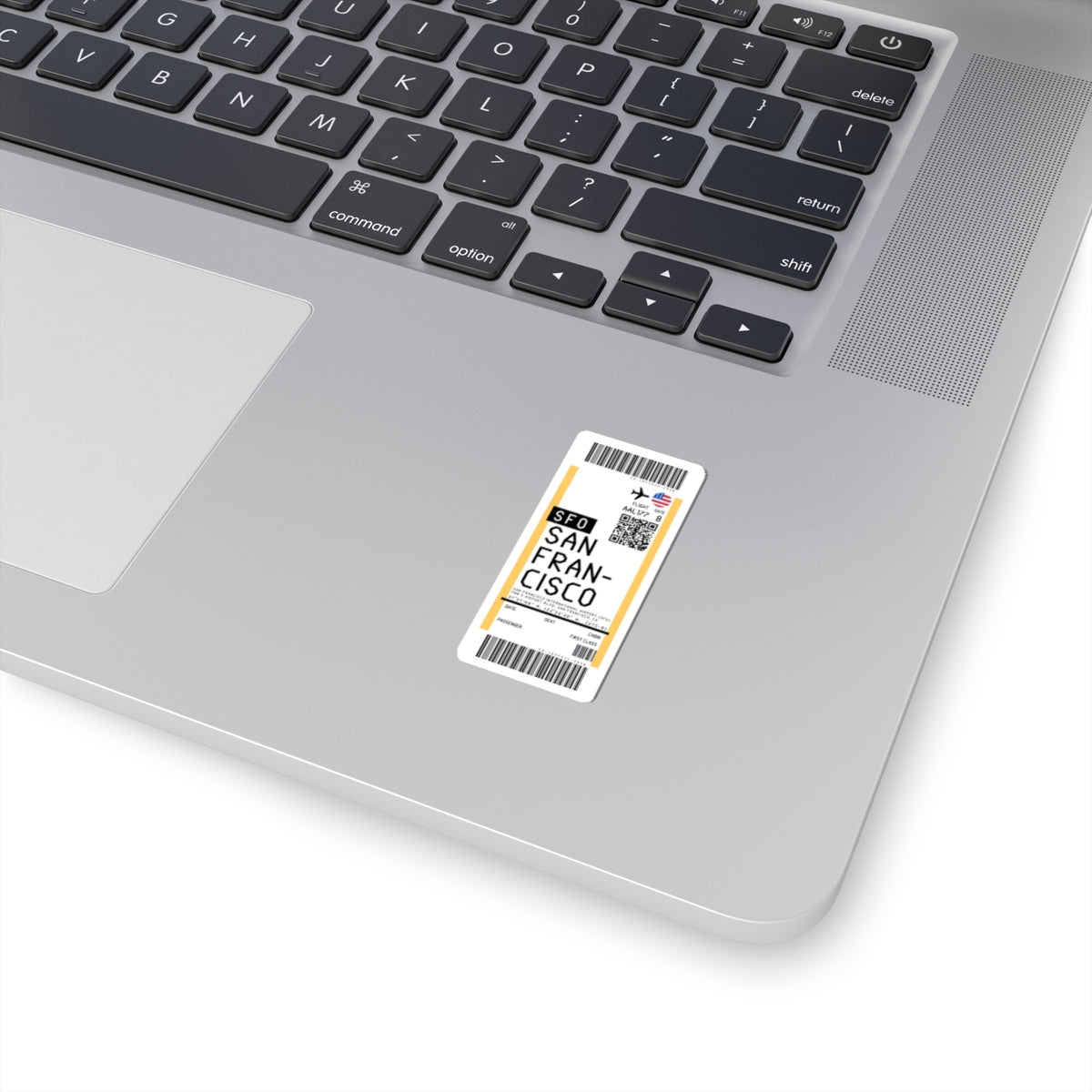 San Francisco International Airport (SFO) Boarding Pass Sticker — Travel Luggage Decal