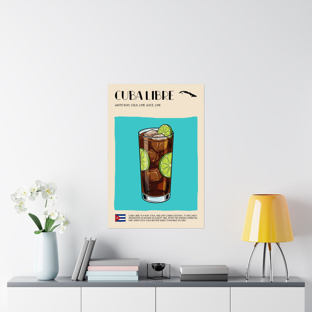 Cuba Libre Poster — Cuban Cocktail Art Print