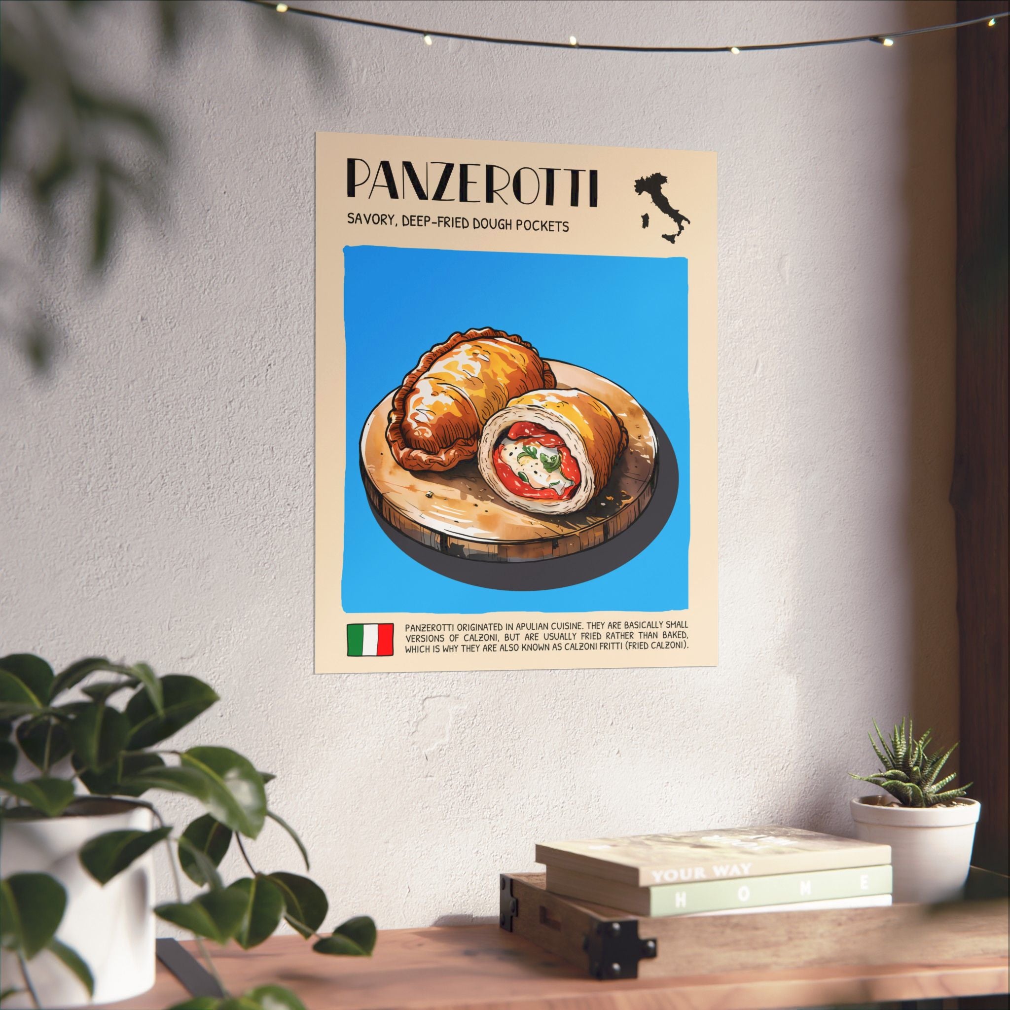 Panzerotti Poster —  Kitchen Art Vertical Matte Print