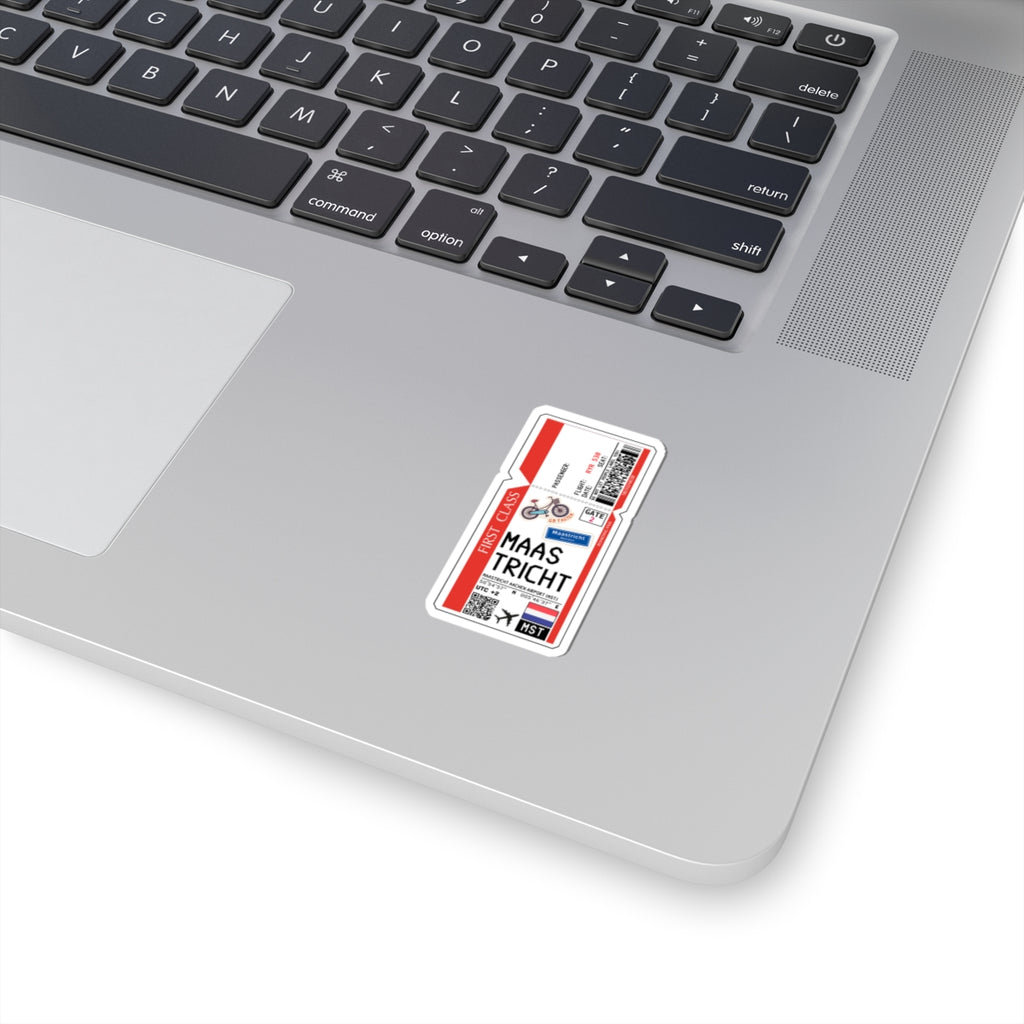 Maastricht Aachen Airport (MST) Boarding Pass Sticker — Travel Luggage Decal