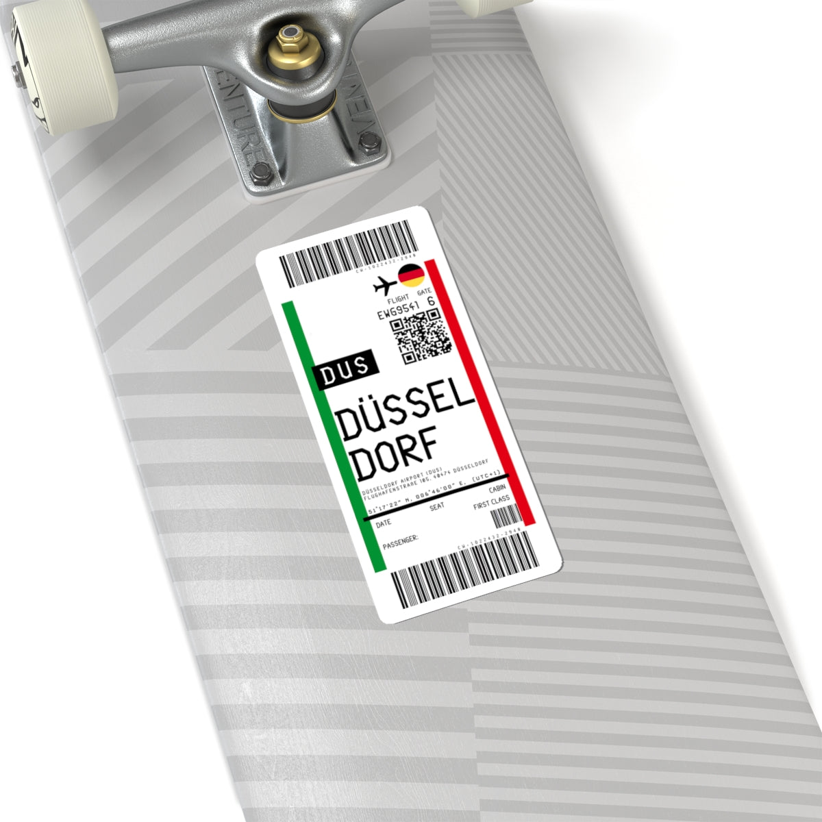 Düsseldorf Airport (DUS) Boarding Pass Sticker — Travel Luggage Decal