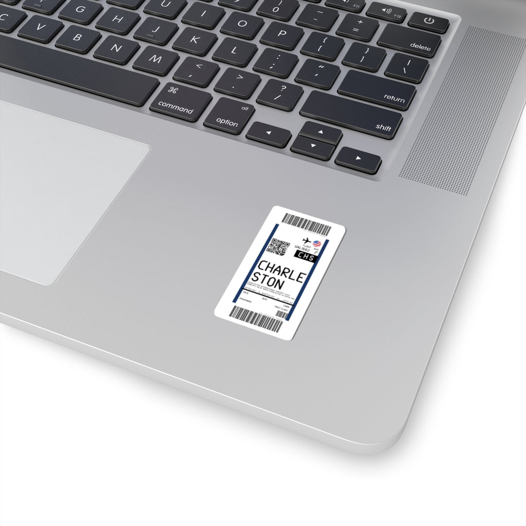 Charleston International Airport (CHS) Boarding Pass Sticker — Travel Luggage Decal