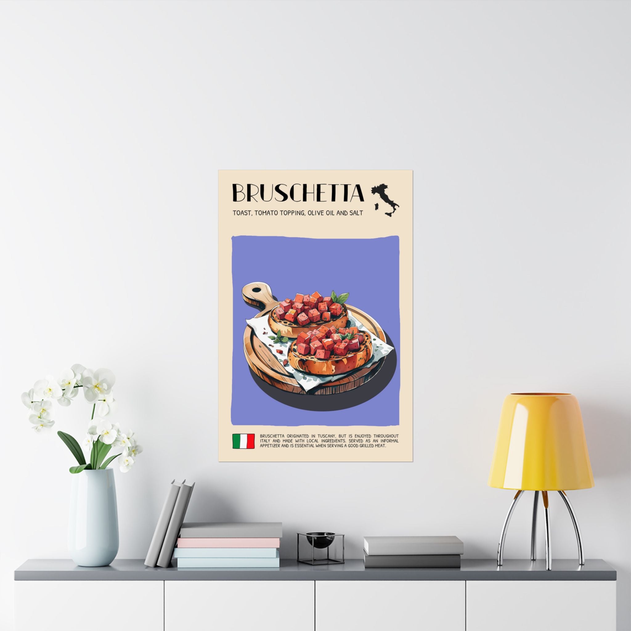 Bruschetta Poster —  Kitchen Art Vertical Matte Print