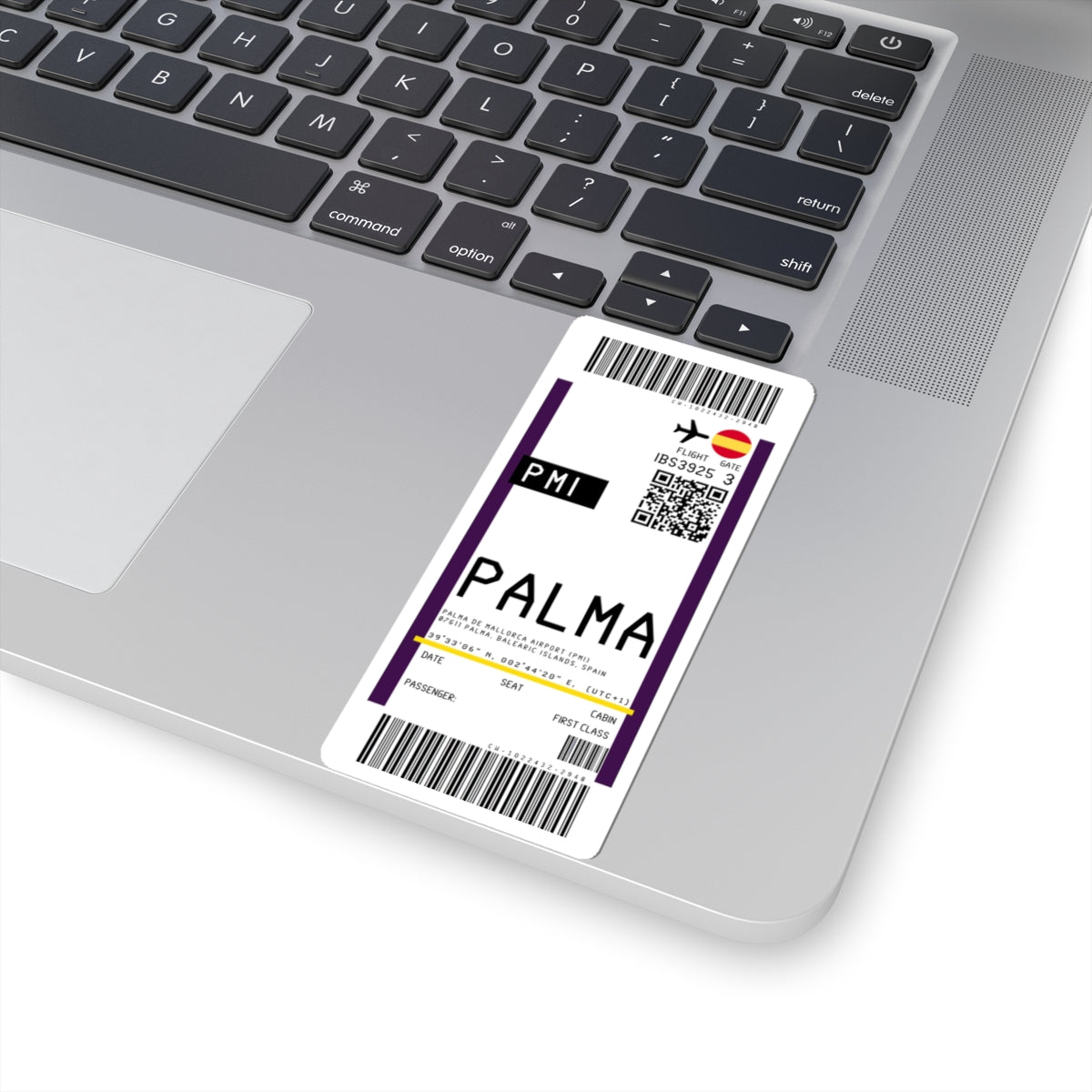 Palma de Mallorca Airport (PMI) Boarding Pass Sticker — Travel Luggage Decal