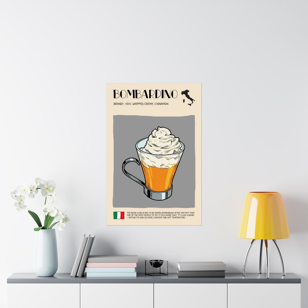 Bombardino Poster — Italian Cocktail Art Print