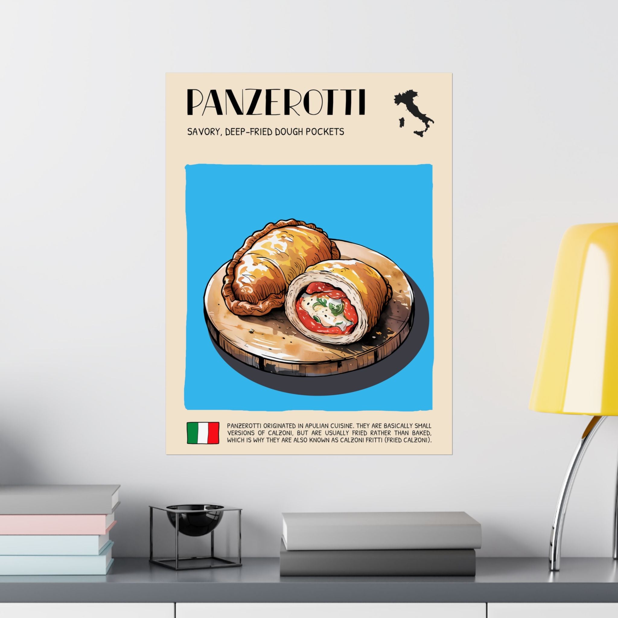 Panzerotti Poster —  Kitchen Art Vertical Matte Print