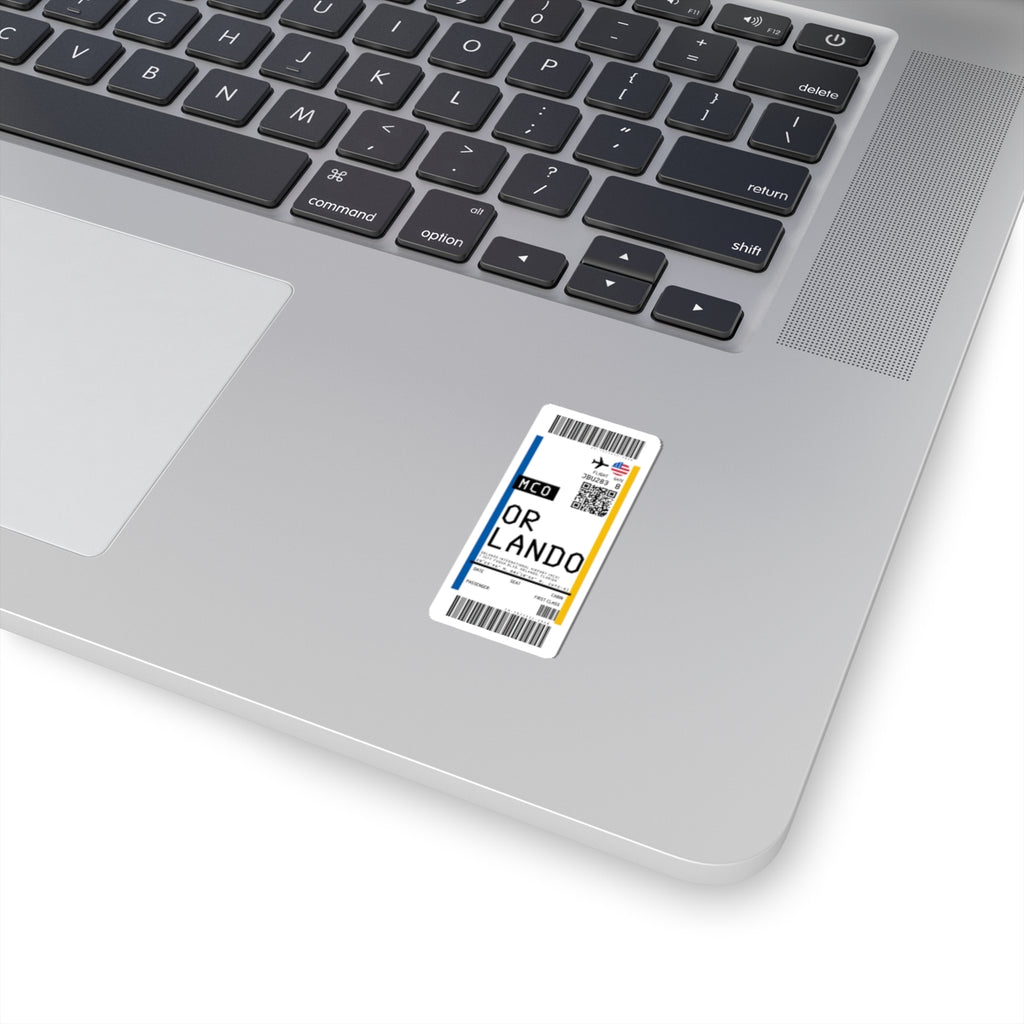 Orlando International Airport (MCO) Boarding Pass Sticker — Travel Luggage Decal