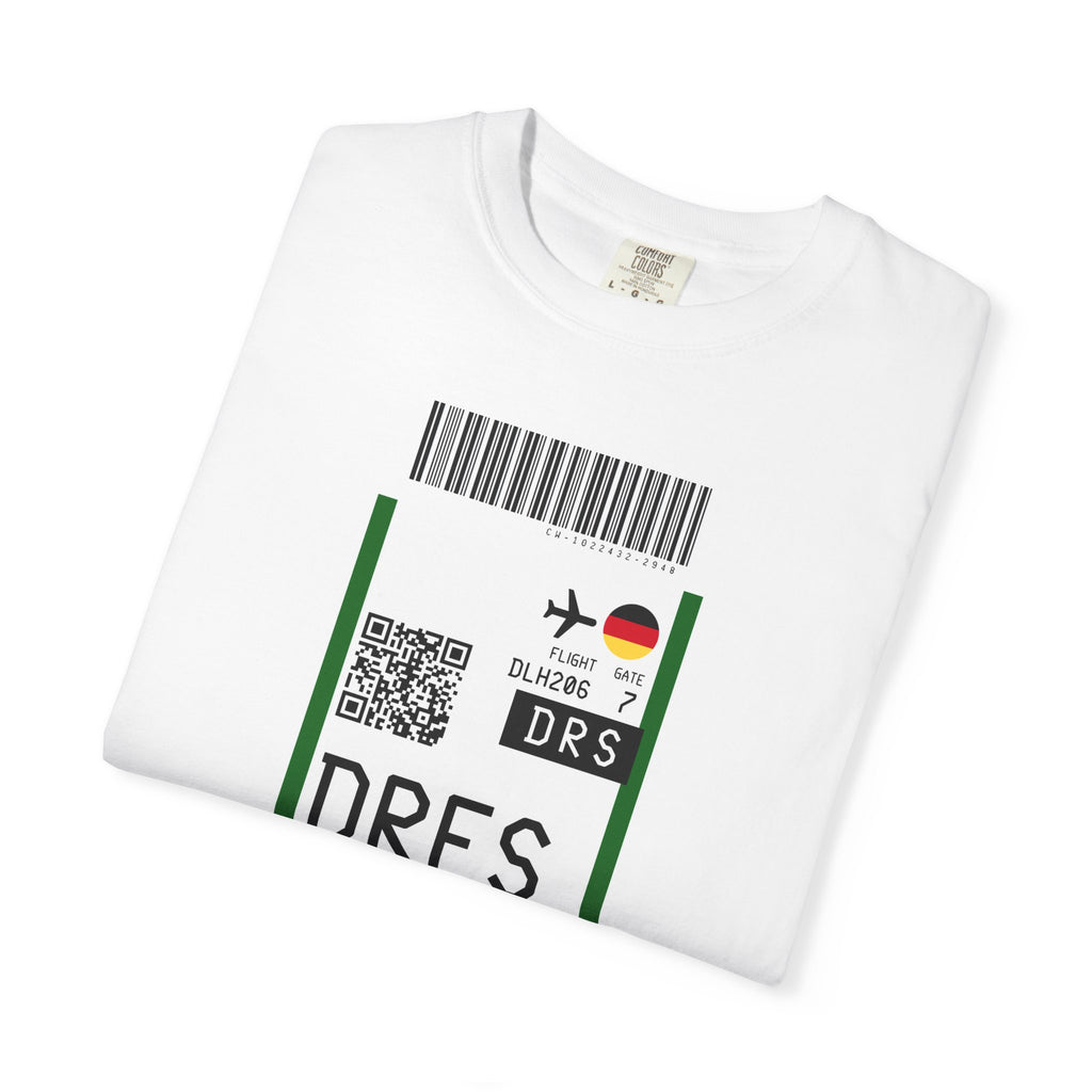 Copy of Copy of Copy of Copy of Copy of Copy of Copy of Hanoi Boarding-Pass T‑Shirt - First Class Airport Ticket Travel Tee White