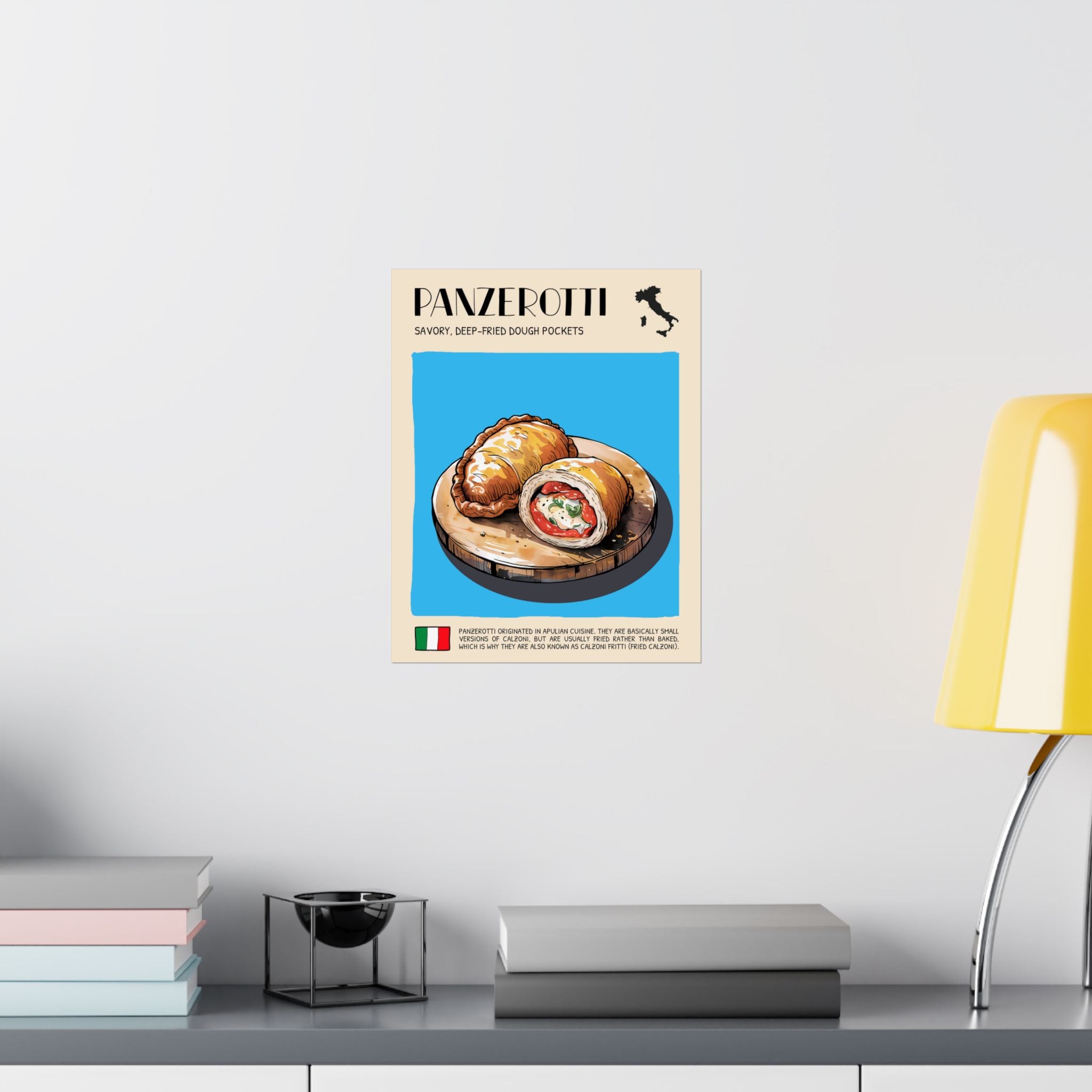 Panzerotti Poster —  Kitchen Art Vertical Matte Print