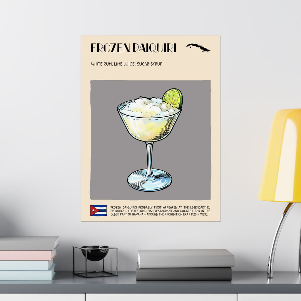 Frozen Daiquiri Poster — Cuban Cocktail Art Print