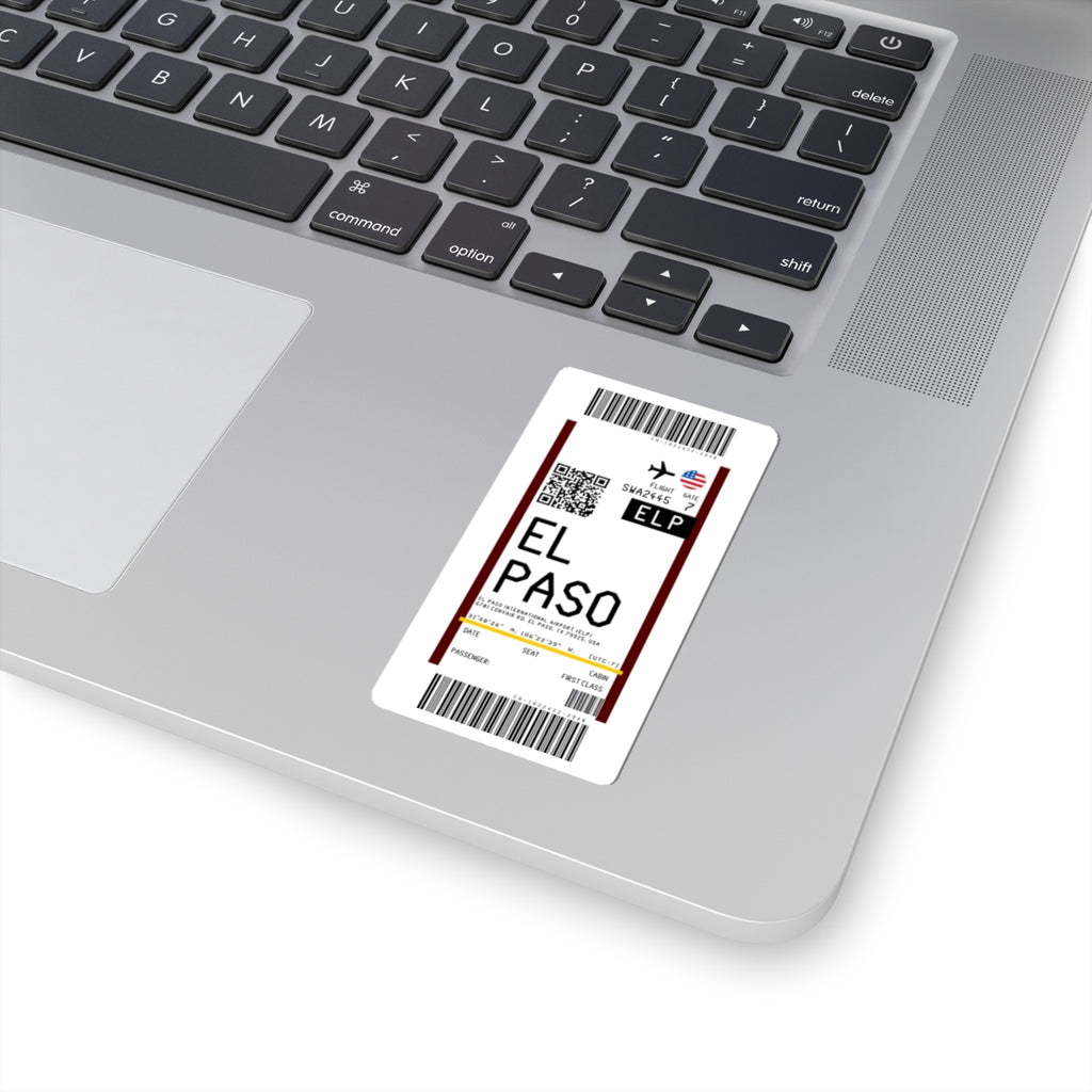 El Paso International Airport (ELP) Boarding Pass Sticker — Travel Luggage Decal