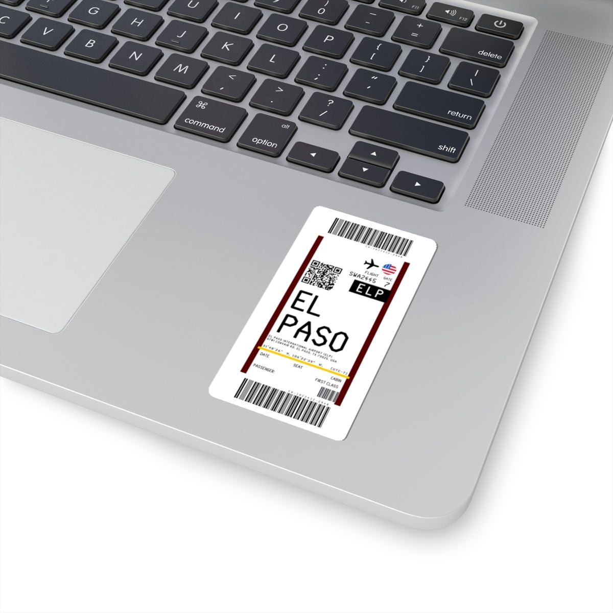 El Paso International Airport (ELP) Boarding Pass Sticker — Travel Luggage Decal