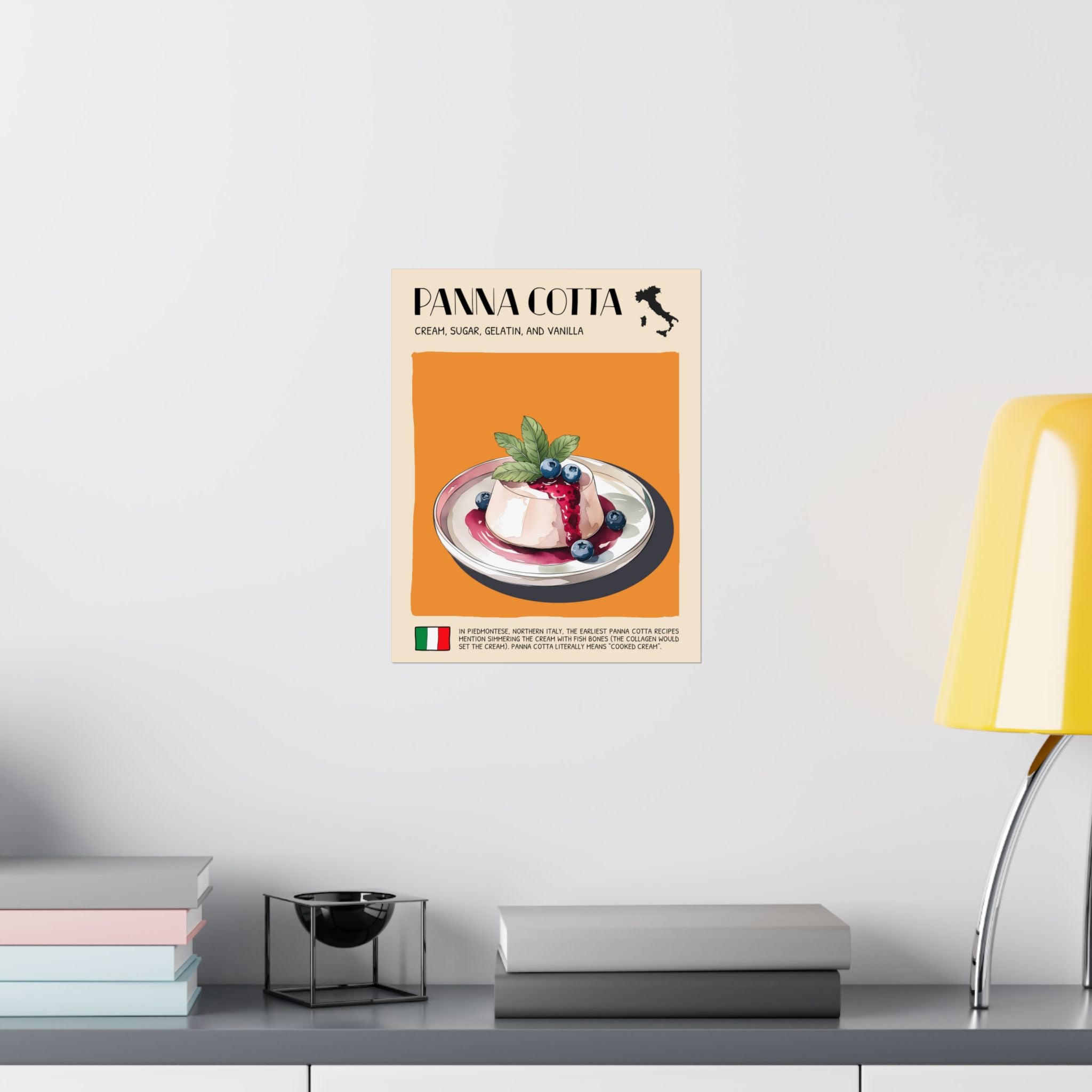 Panna Cotta Poster —  Kitchen Art Vertical Matte Print