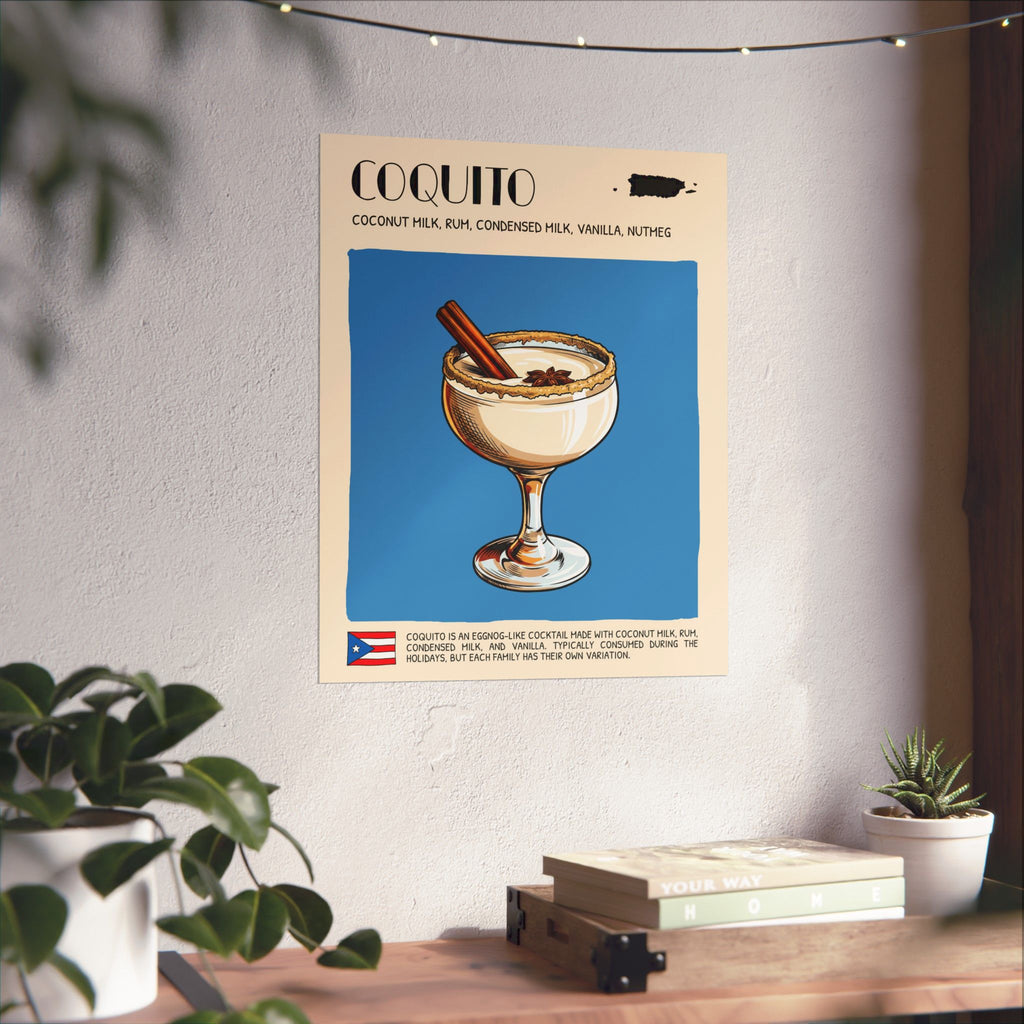Coquito Poster — Puerto Rican Cocktail Art Print